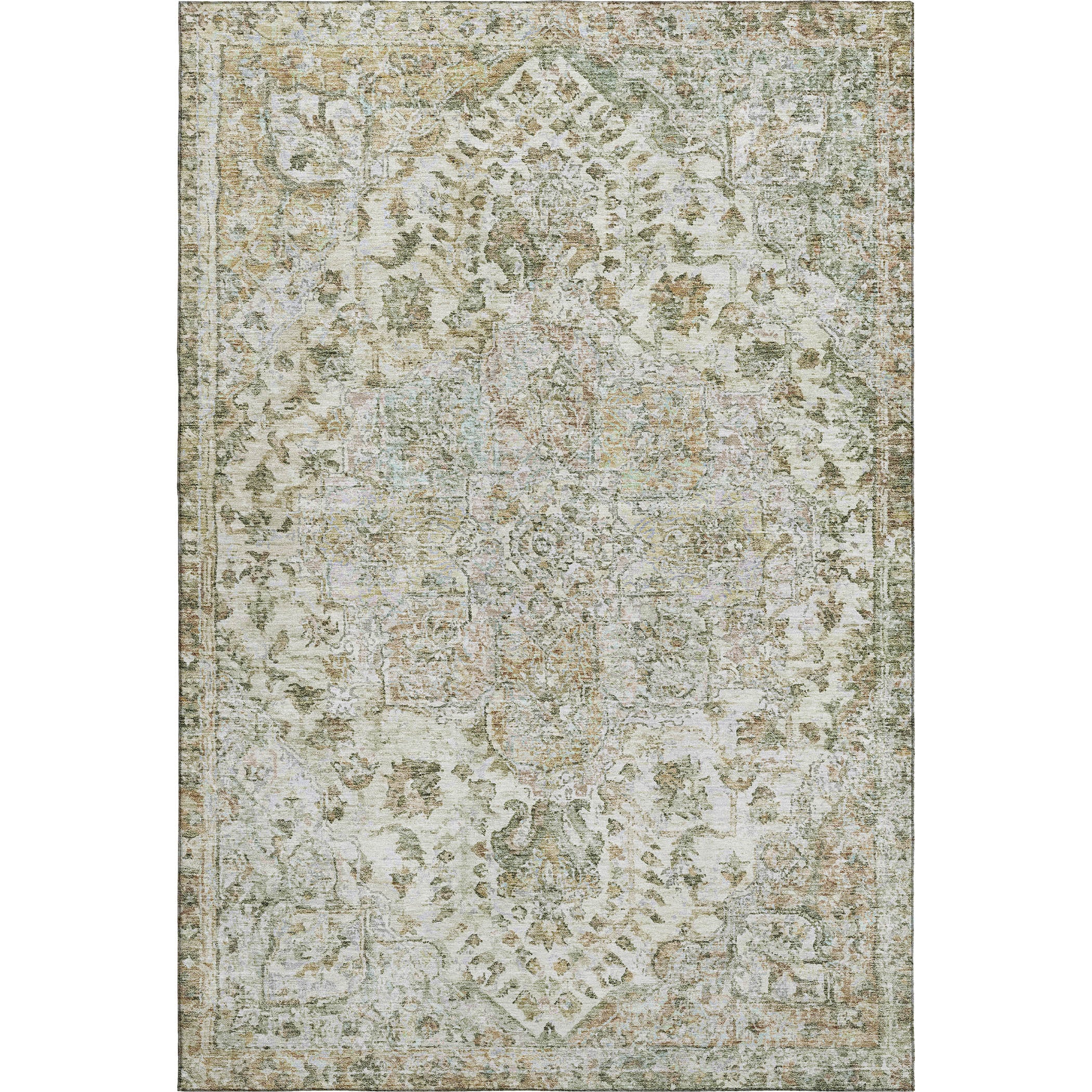 Bogota Machine Washable Traditional Ivory Rug 2'6" x 3'10" #shape_Rectangle