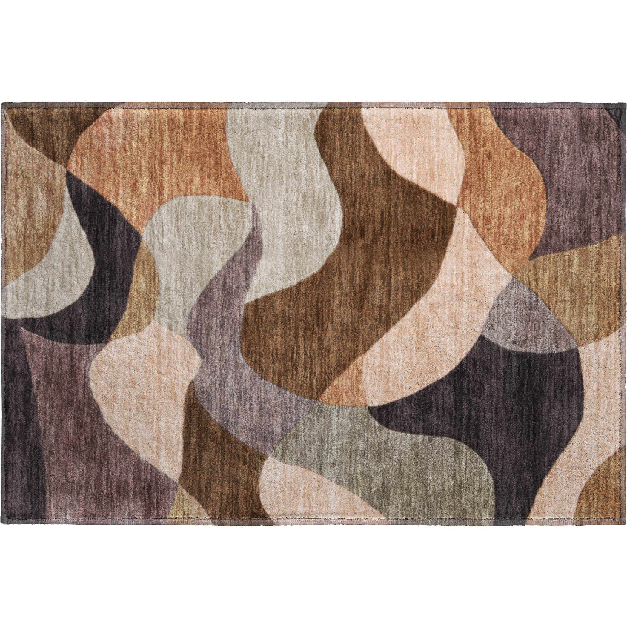 Bangkok Machine Washable Transitional Chocolate Brown Rug 1'8" x 2'6" #shape_Rectangle