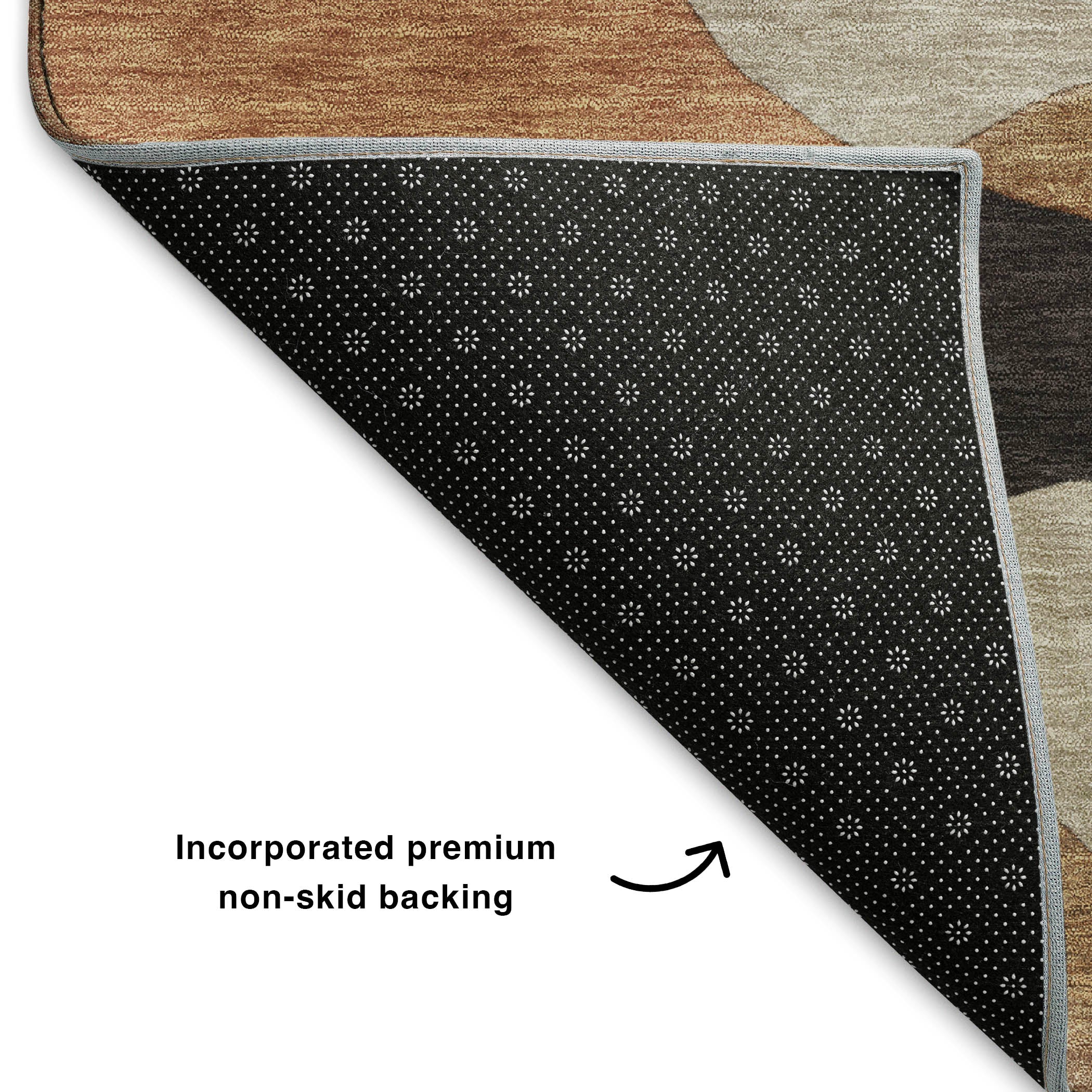 Bangkok Machine Washable Transitional Chocolate Brown Rug 1'8" x 2'6" #shape_Rectangle