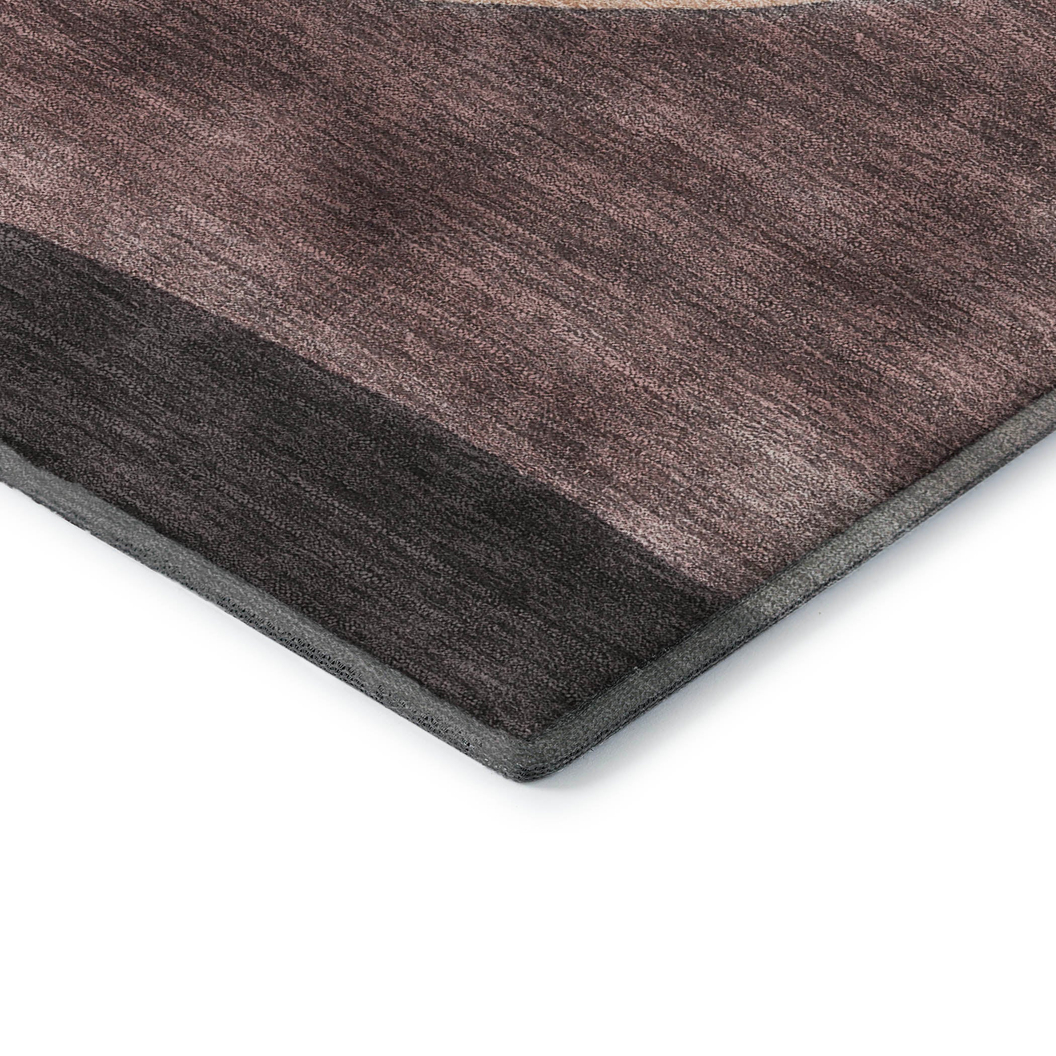 Bangkok Machine Washable Transitional Chocolate Brown Rug 1'8" x 2'6" #shape_Rectangle