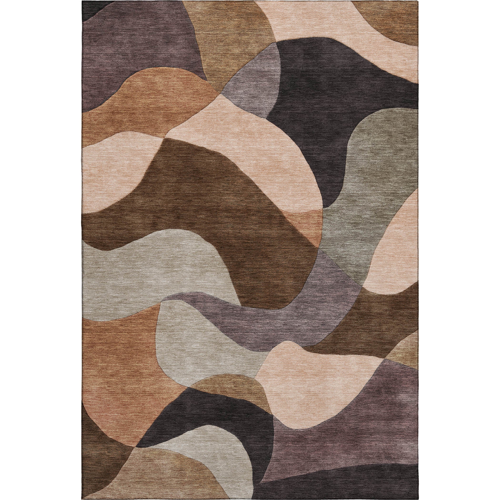 Bangkok Machine Washable Transitional Chocolate Brown Rug 2'6" x 3'10" #shape_Rectangle