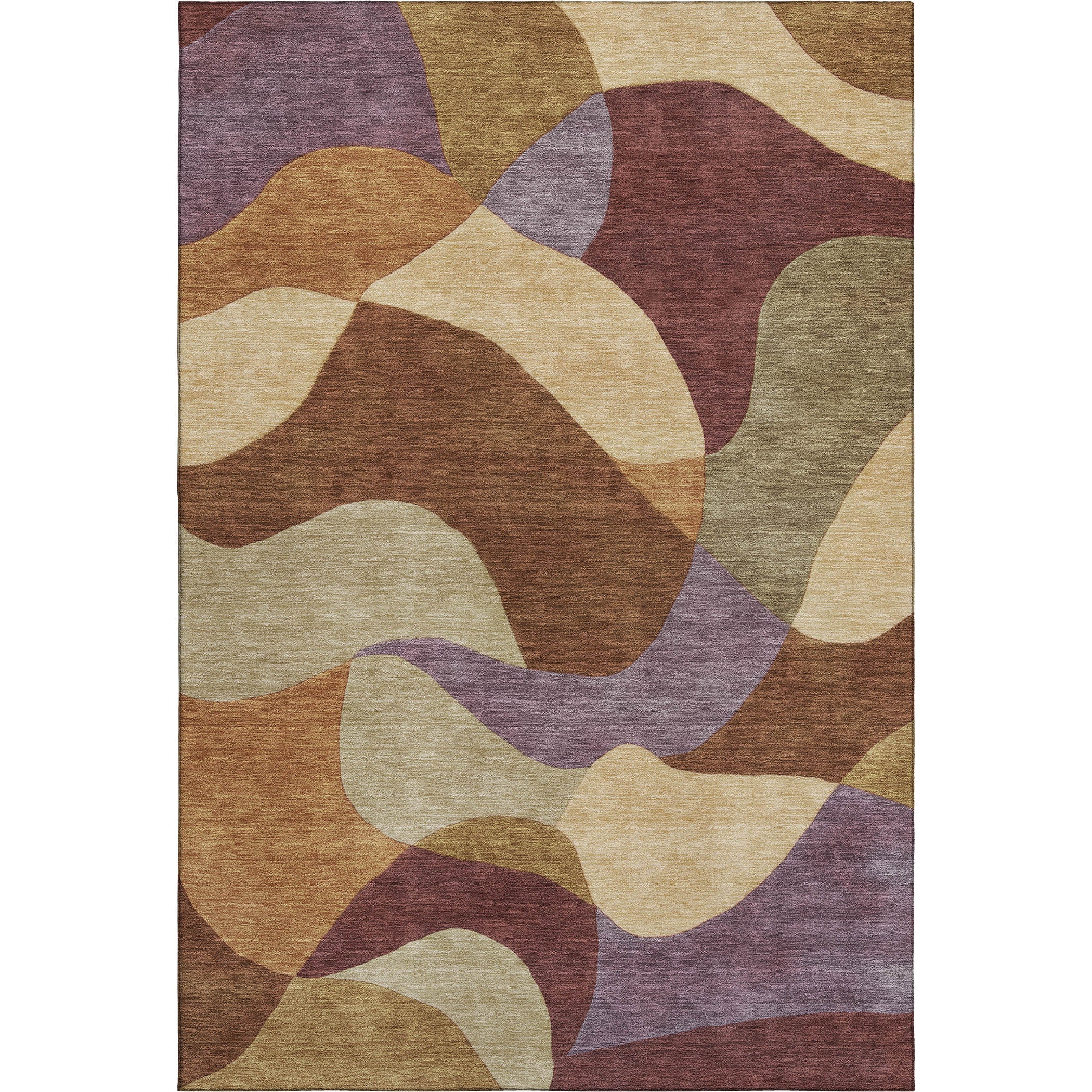 Bangkok Machine Washable Transitional Paprika Orange Rug 2'6" x 3'10" #shape_Rectangle