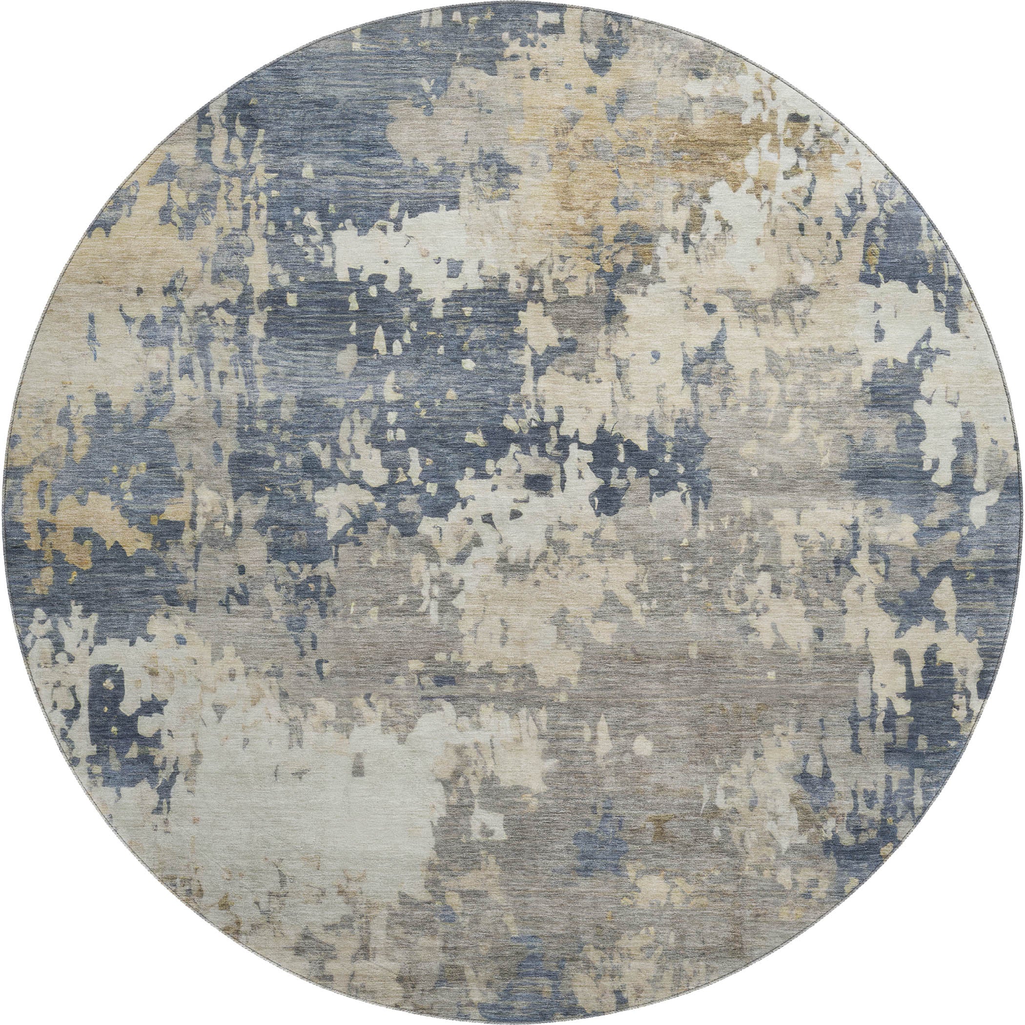 Jaipur Machine Washable Transitional Blue Rug 8' x 8' #shape_Round