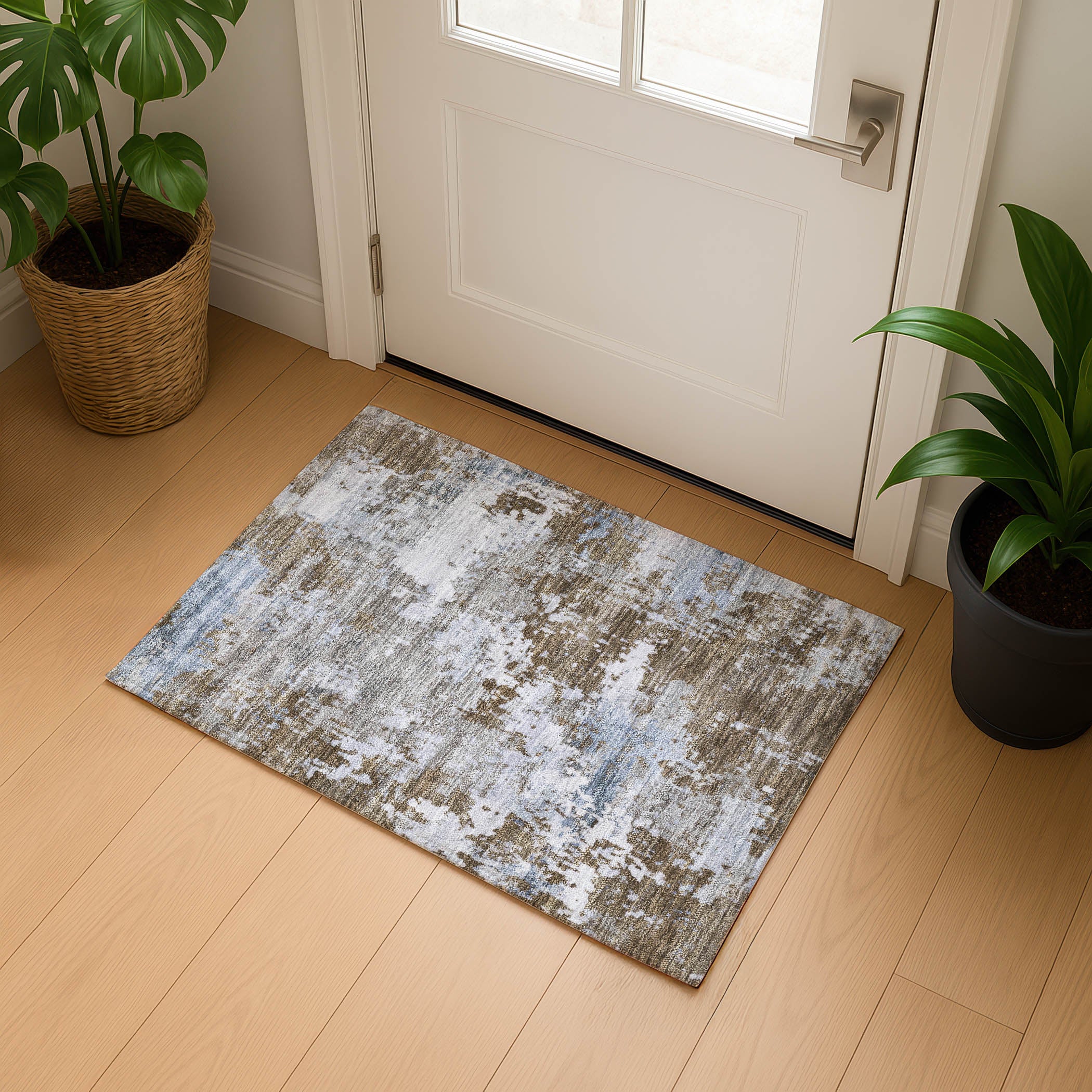 Jaipur Machine Washable Transitional Chocolate Brown Rug 1'8" x 2'6" #shape_Rectangle