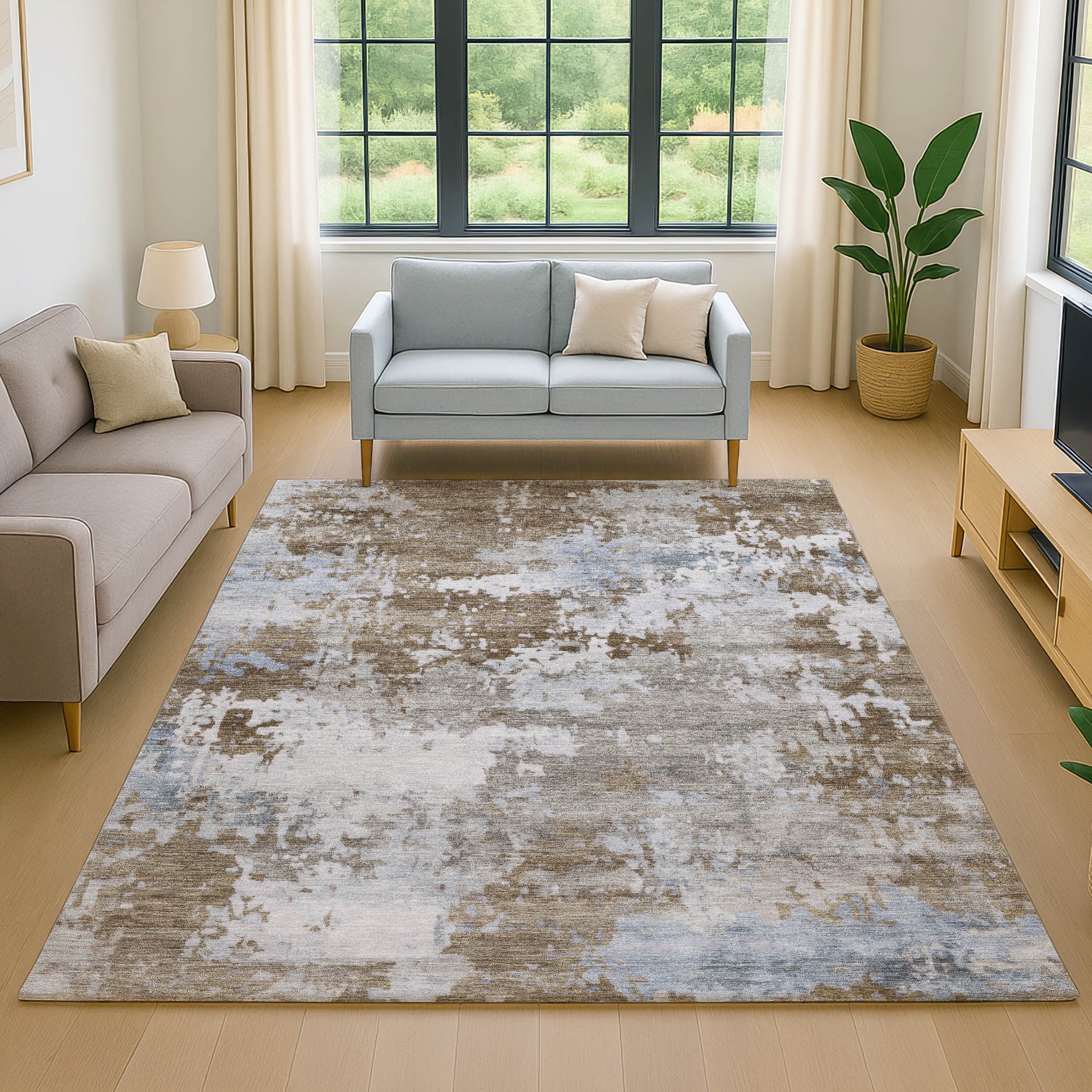 Jaipur Machine Washable Transitional Chocolate Brown Rug 2'6" x 3'10" #shape_Rectangle