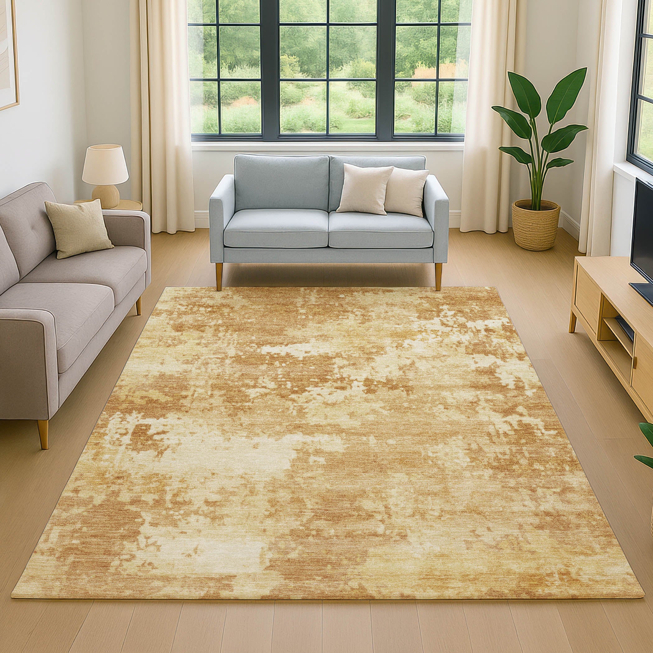 Jaipur Machine Washable Transitional Copper Orange Rug 2'6" x 3'10" #shape_Rectangle
