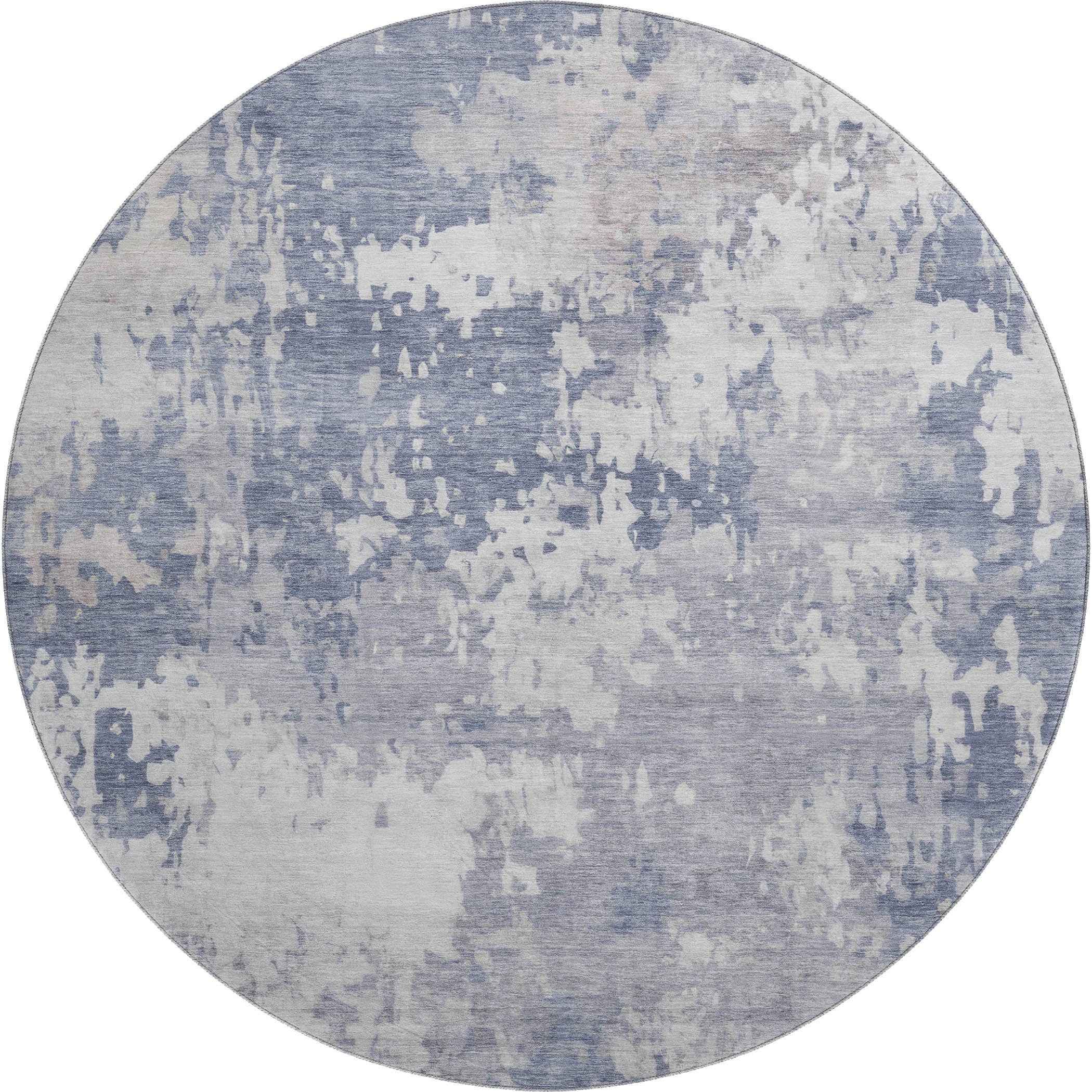 Jaipur Machine Washable Transitional Denim Blue Rug 8' x 8' #shape_Round