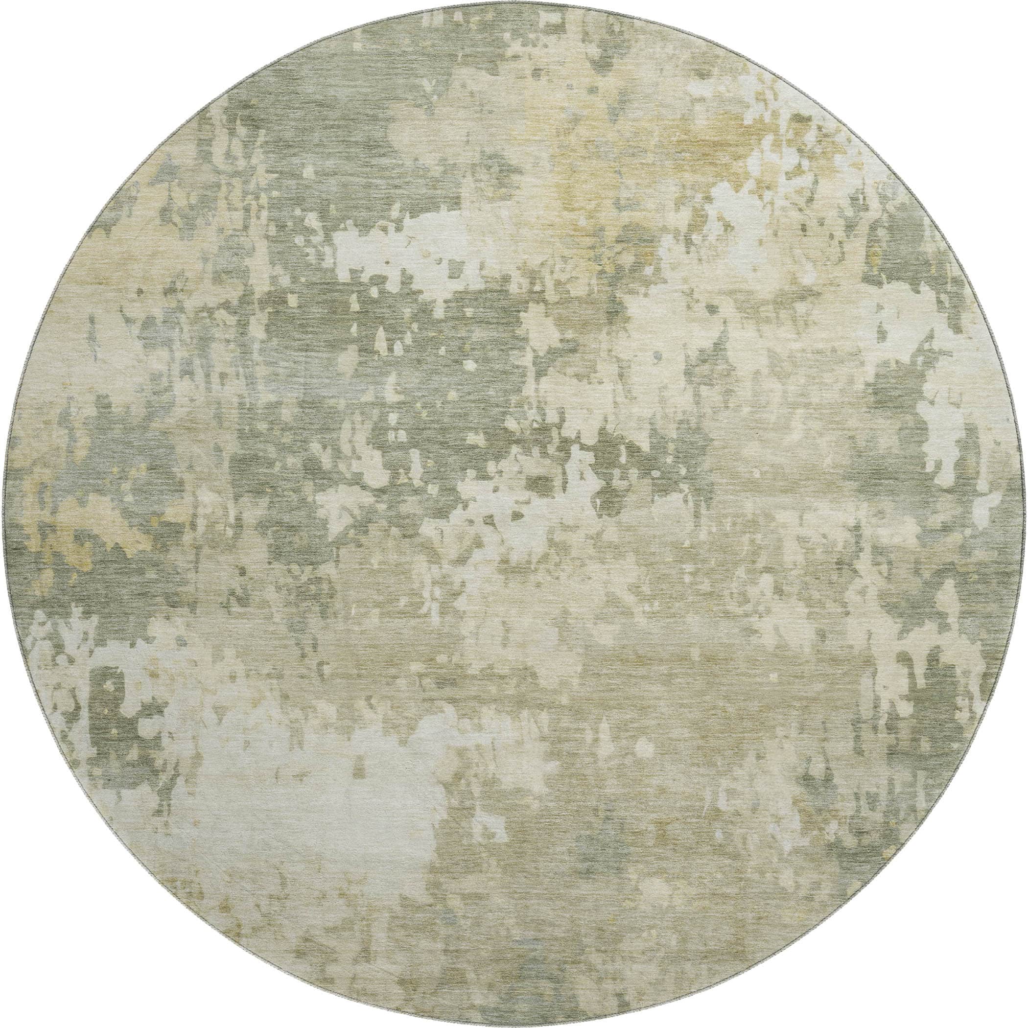 Jaipur Machine Washable Transitional Sage Green Rug 8' x 8' #shape_Round