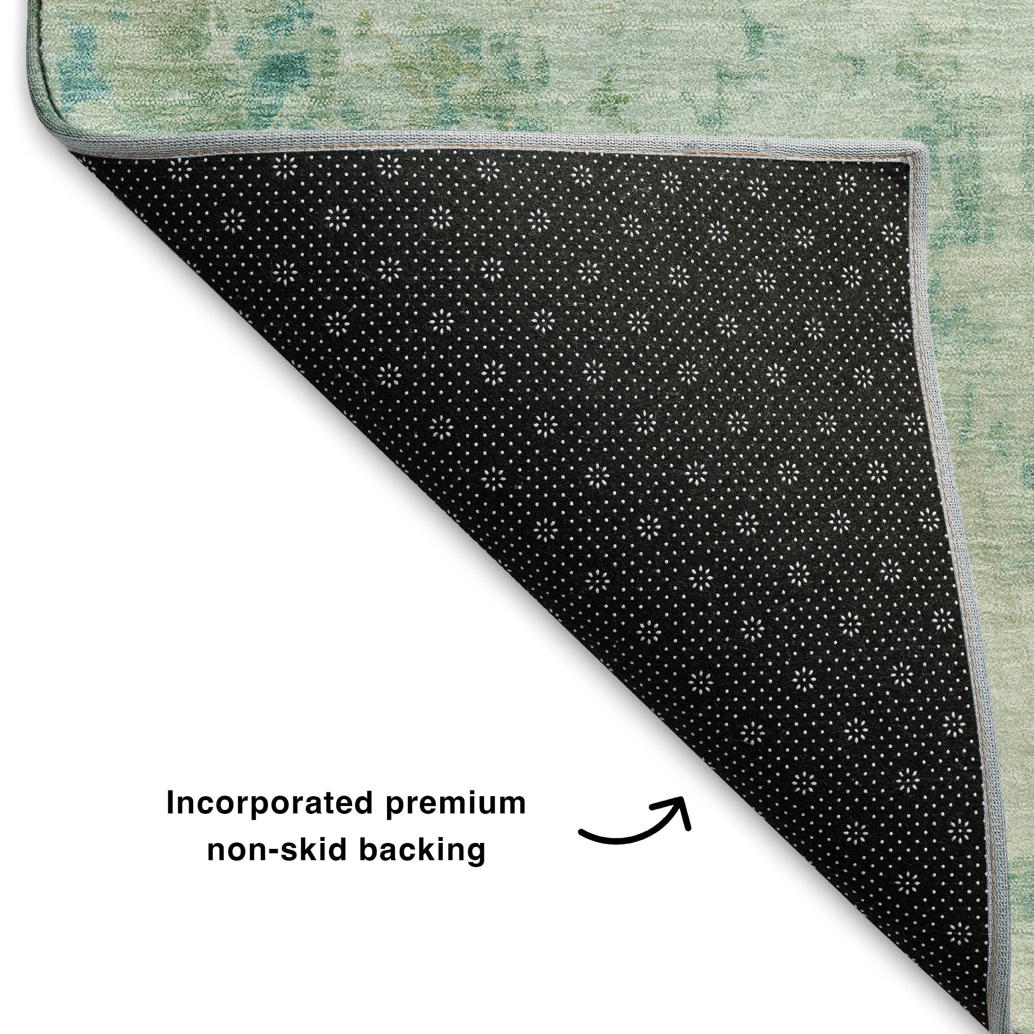 Jaipur Machine Washable Transitional Teal Rug 1'8" x 2'6" #shape_Rectangle