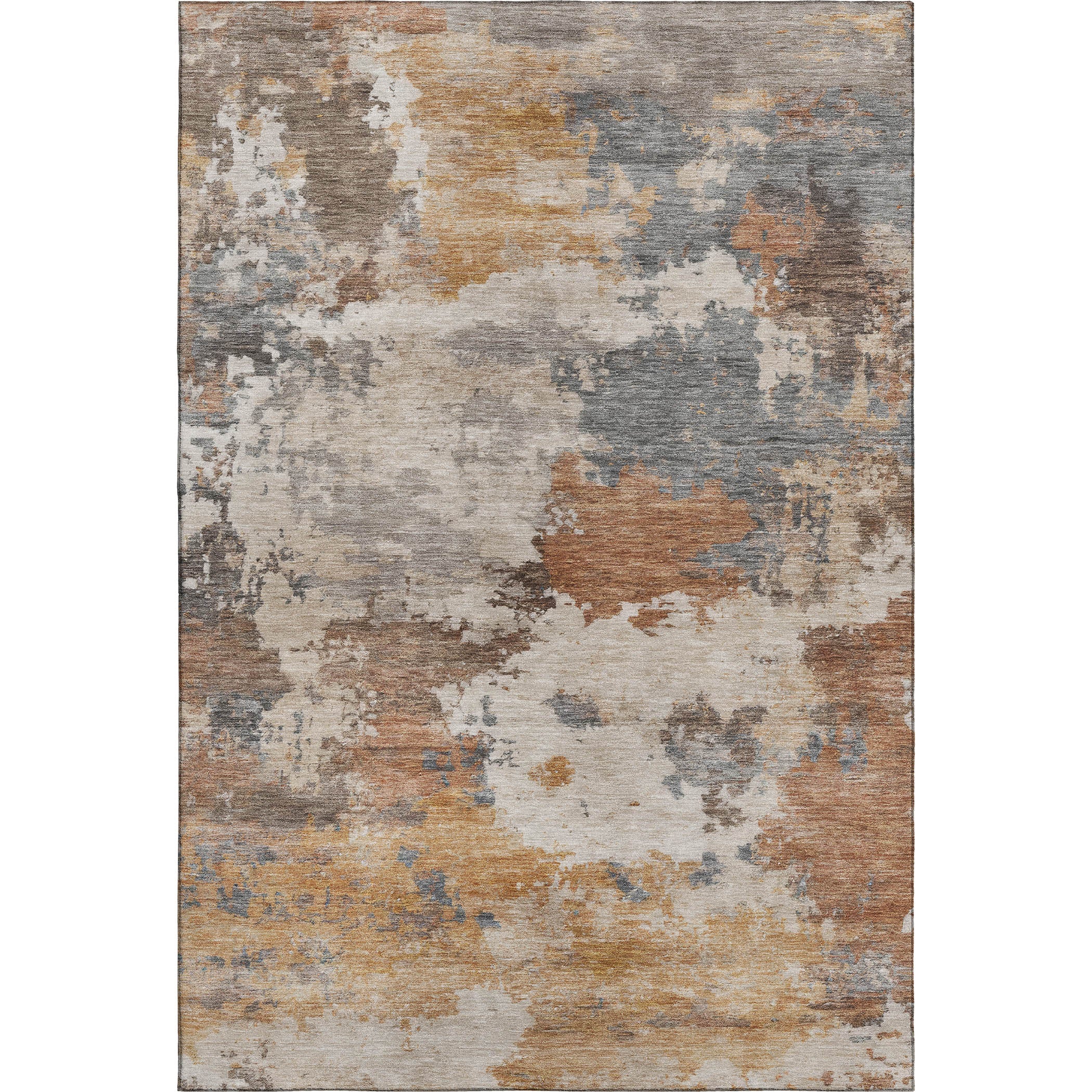 Chiang Mai Machine Washable Transitional Paprika Orange Rug 2'6" x 3'10" #shape_Rectangle