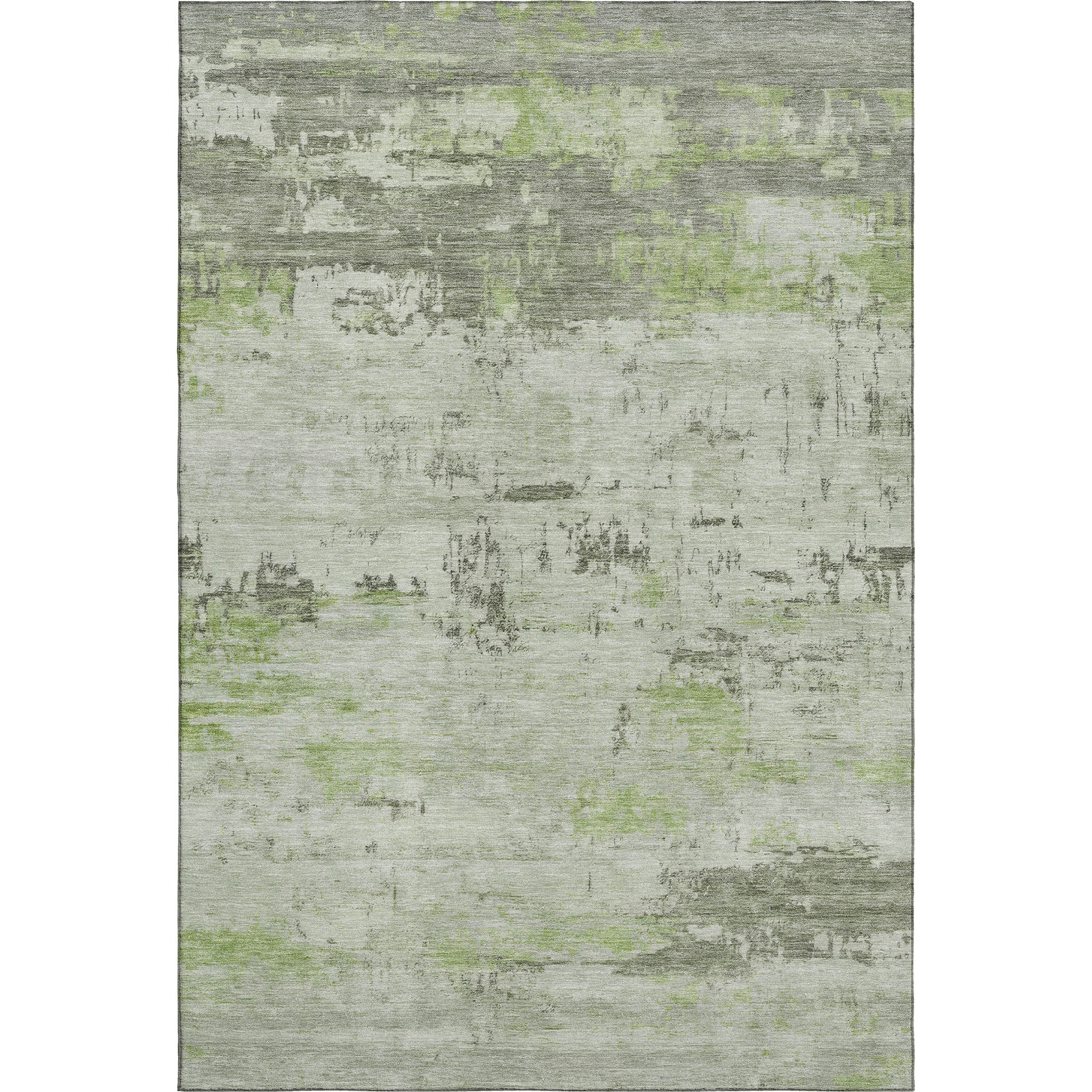 Marrakech Machine Washable Transitional Aloe Green Rug 2'6" x 3'10" #shape_Rectangle