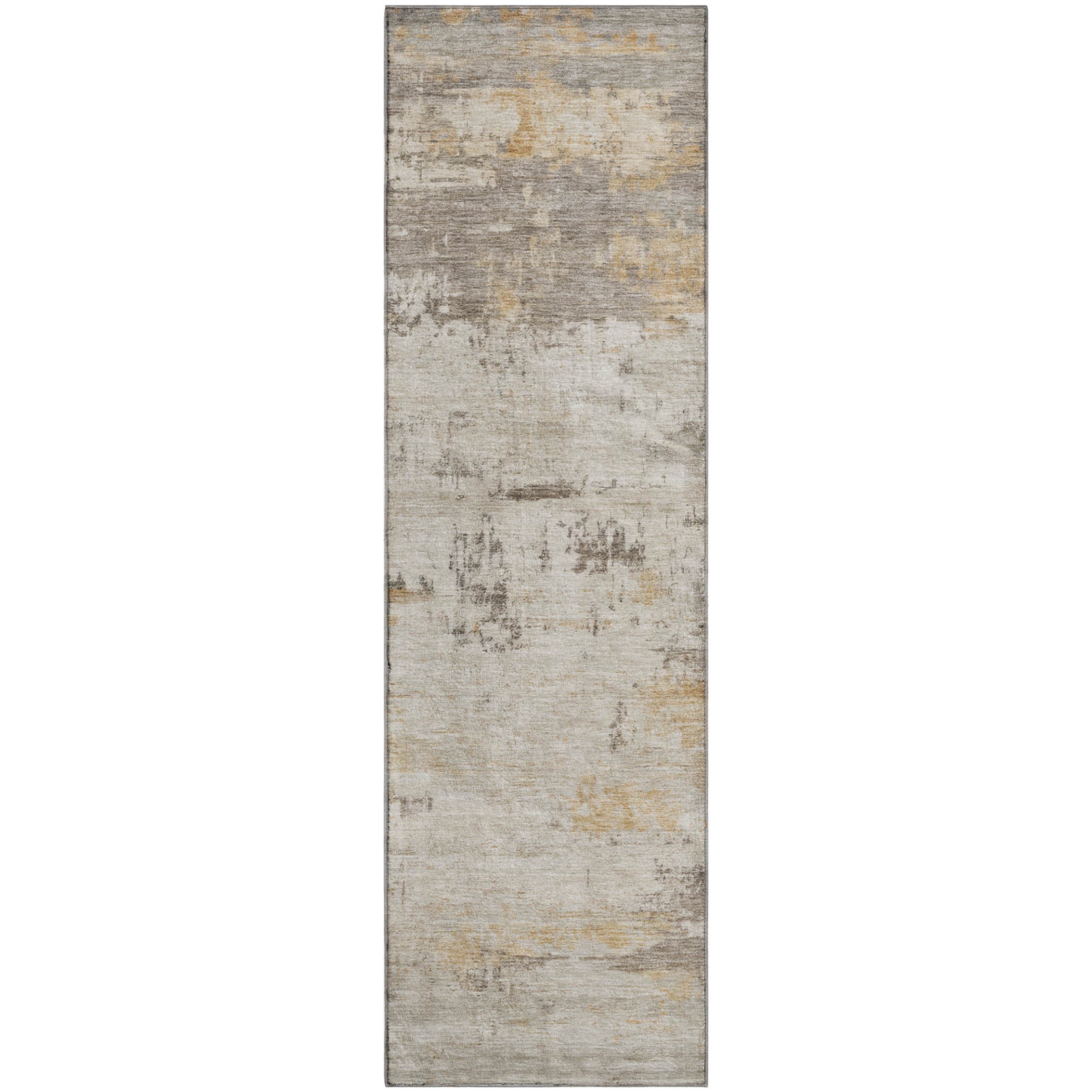 Marrakech Machine Washable Transitional Putty Ivory Rug 2'3" x 7'6" #shape_Runner