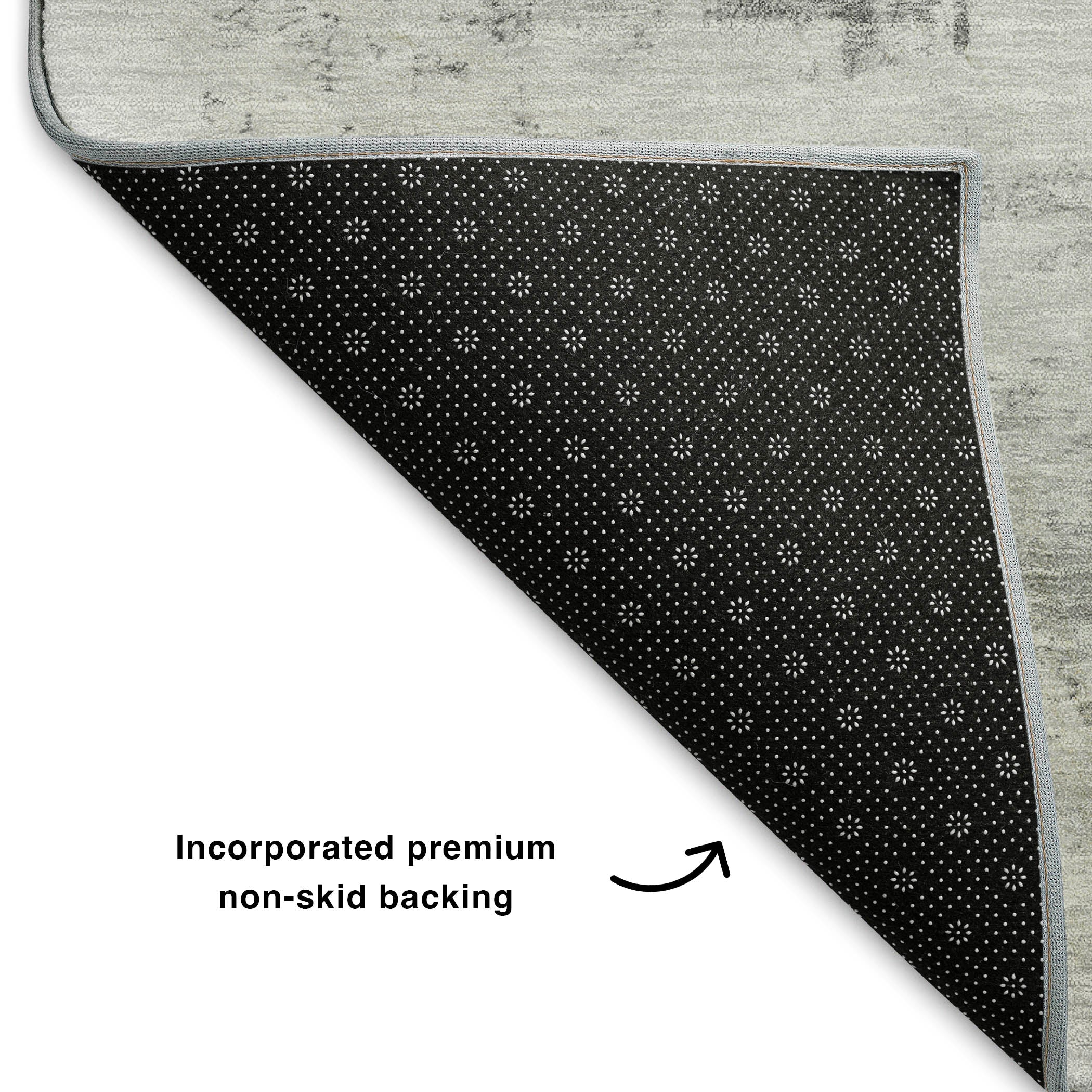 Marrakech Machine Washable Transitional Silver Gray Rug 1'8" x 2'6" #shape_Rectangle
