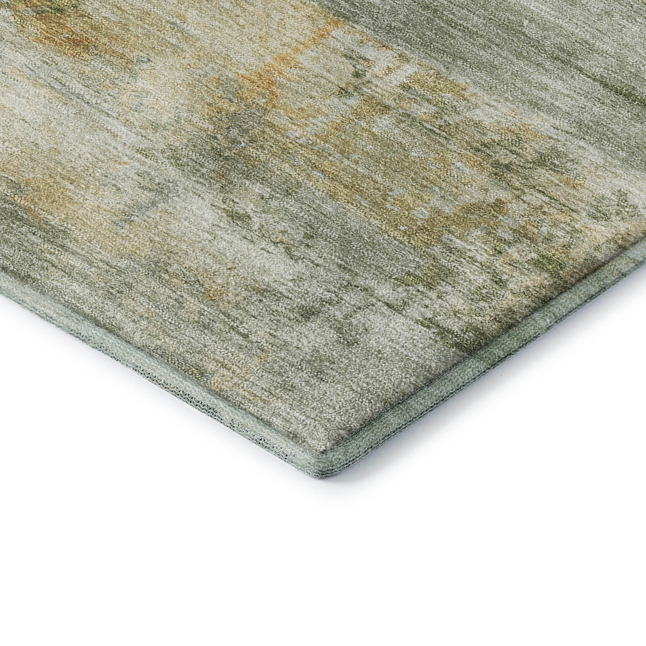 Florence Machine Washable Transitional Aloe Green Rug 1'8" x 2'6" #shape_Rectangle