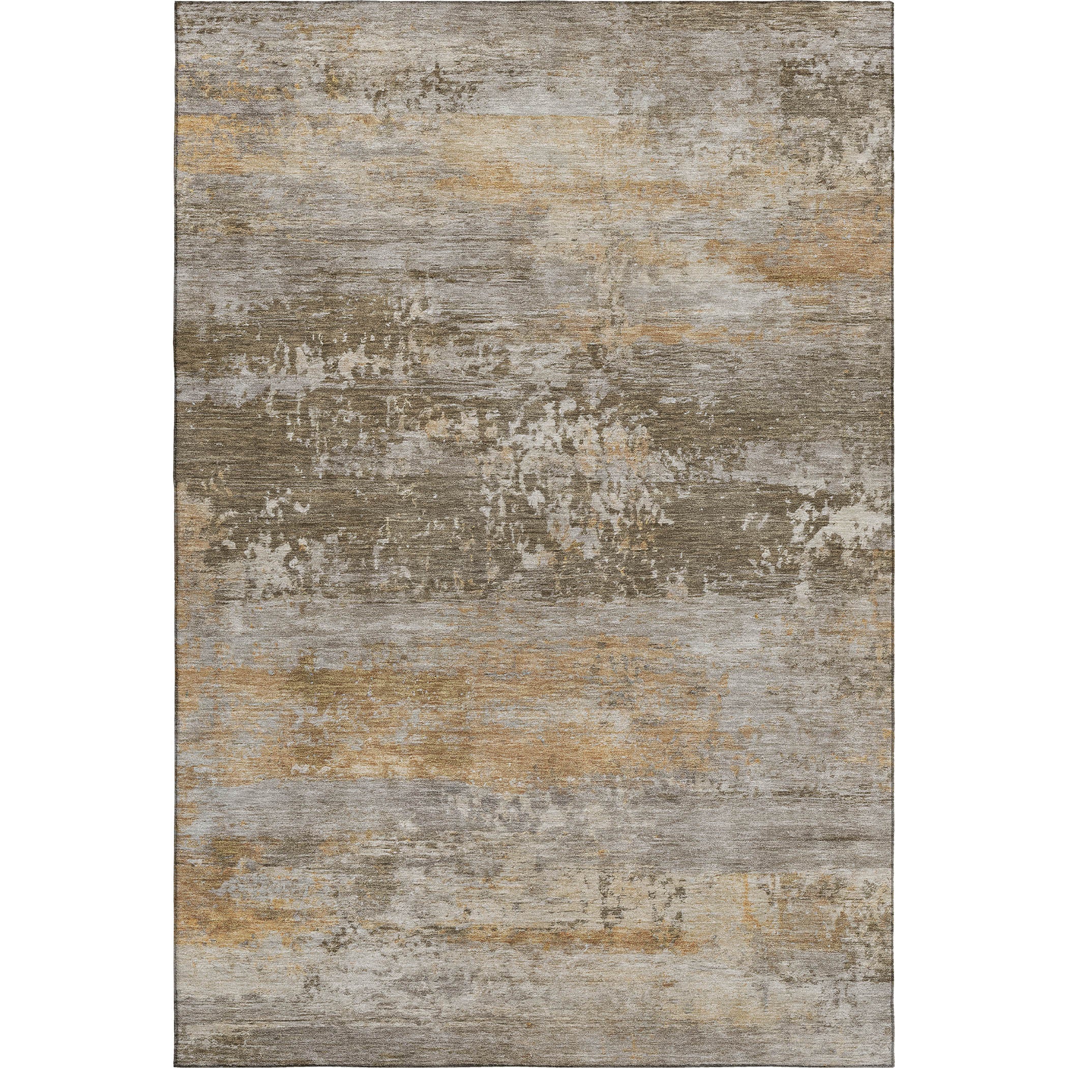 Florence Machine Washable Transitional Brown Rug 2'6" x 3'10" #shape_Rectangle
