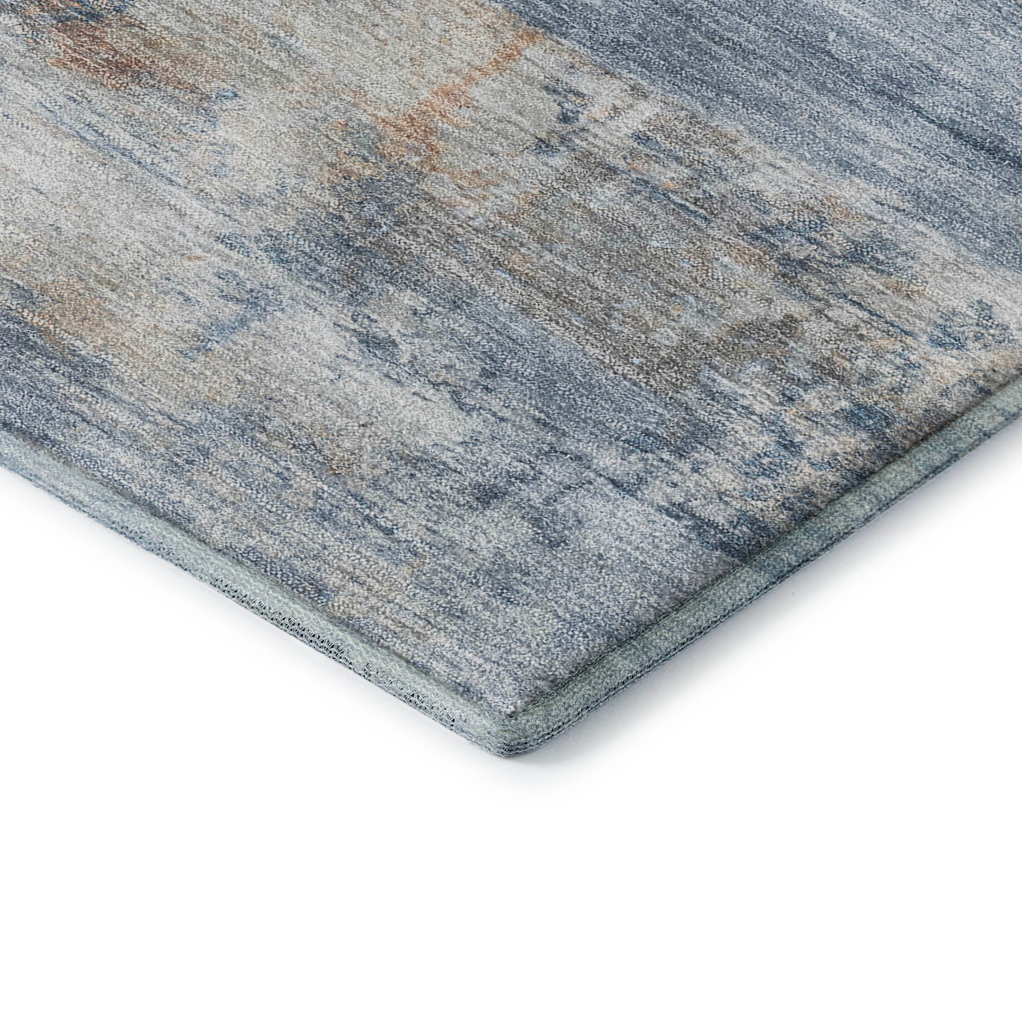 Florence Machine Washable Transitional Denim Blue Rug 1'8" x 2'6" #shape_Rectangle