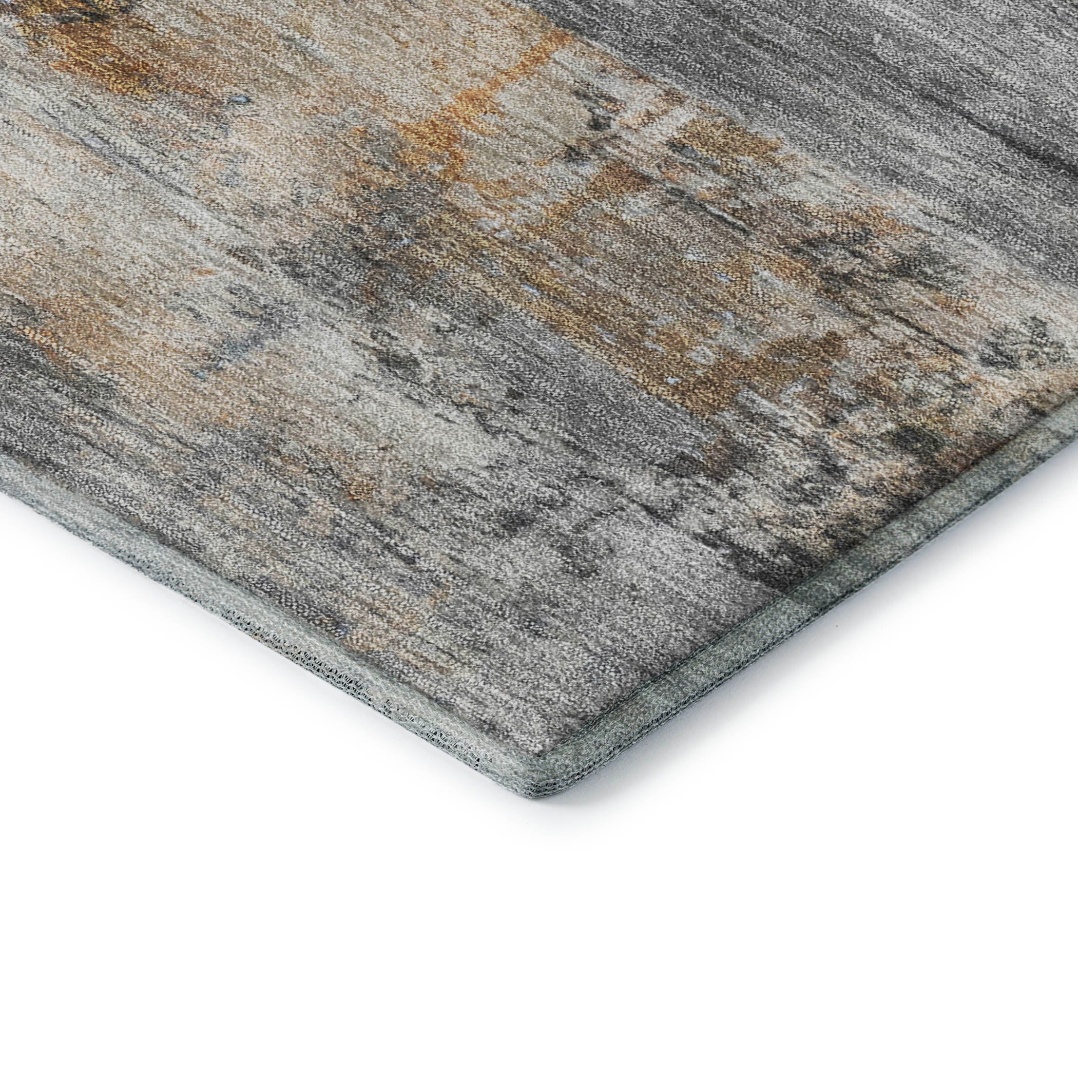 Florence Machine Washable Transitional Gray Rug 1'8" x 2'6" #shape_Rectangle