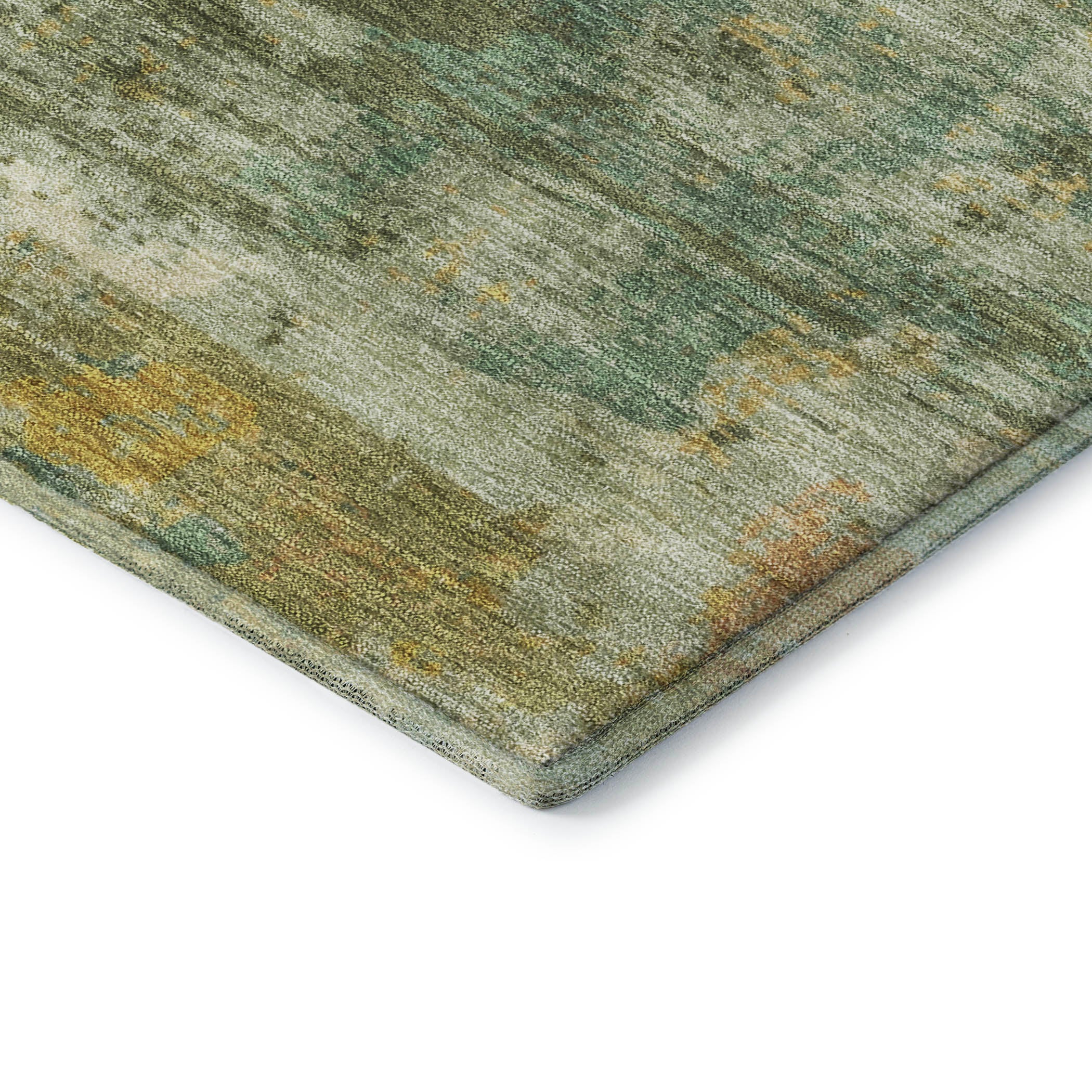 Lucerne Machine Washable Transitional Green Rug 1'8" x 2'6" #shape_Rectangle