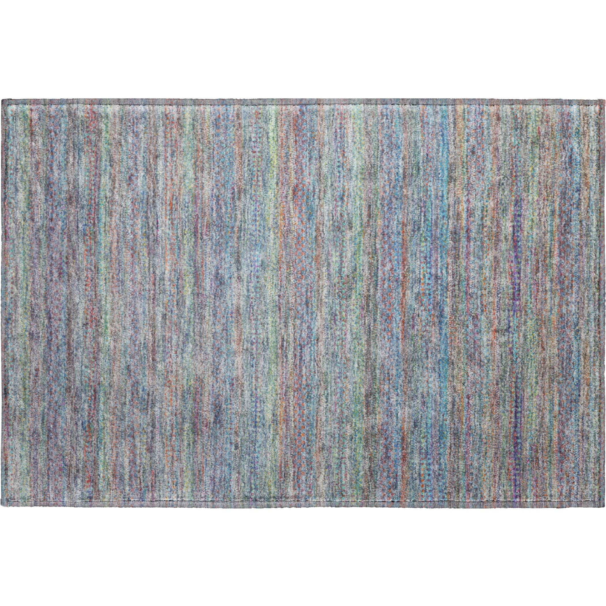 Santorini Machine Washable Transitional Blue Rug 1'8" x 2'6" #shape_Rectangle