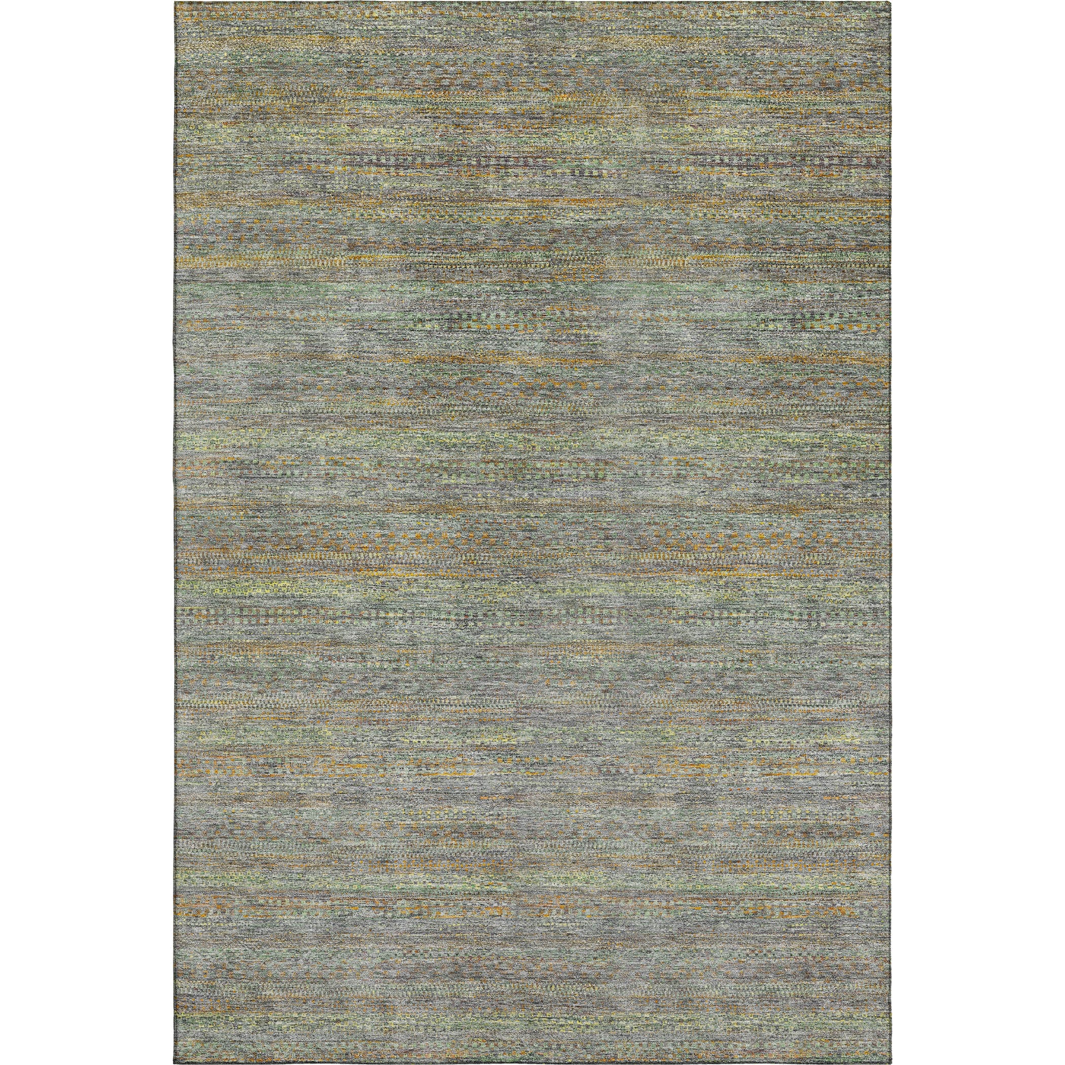 Santorini Machine Washable Transitional Gray Rug 2'6" x 3'10" #shape_Rectangle
