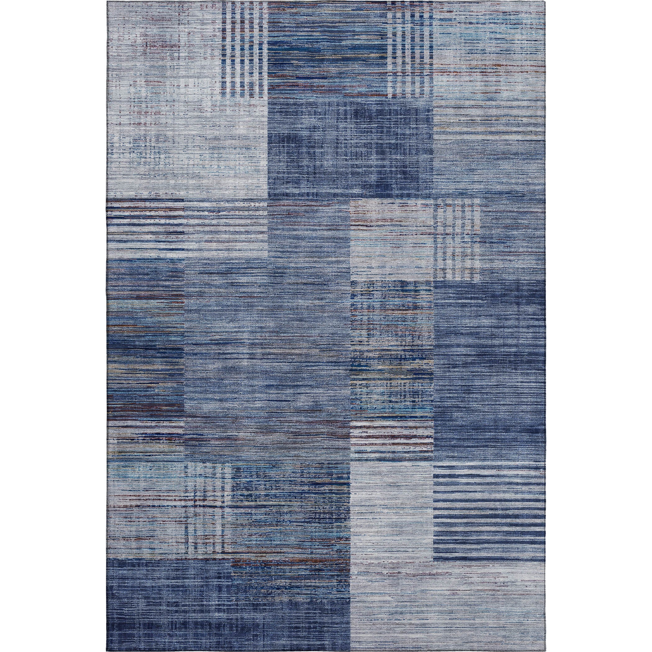 Porto Machine Washable Transitional Blue Rug 2'6" x 3'10" #shape_Rectangle