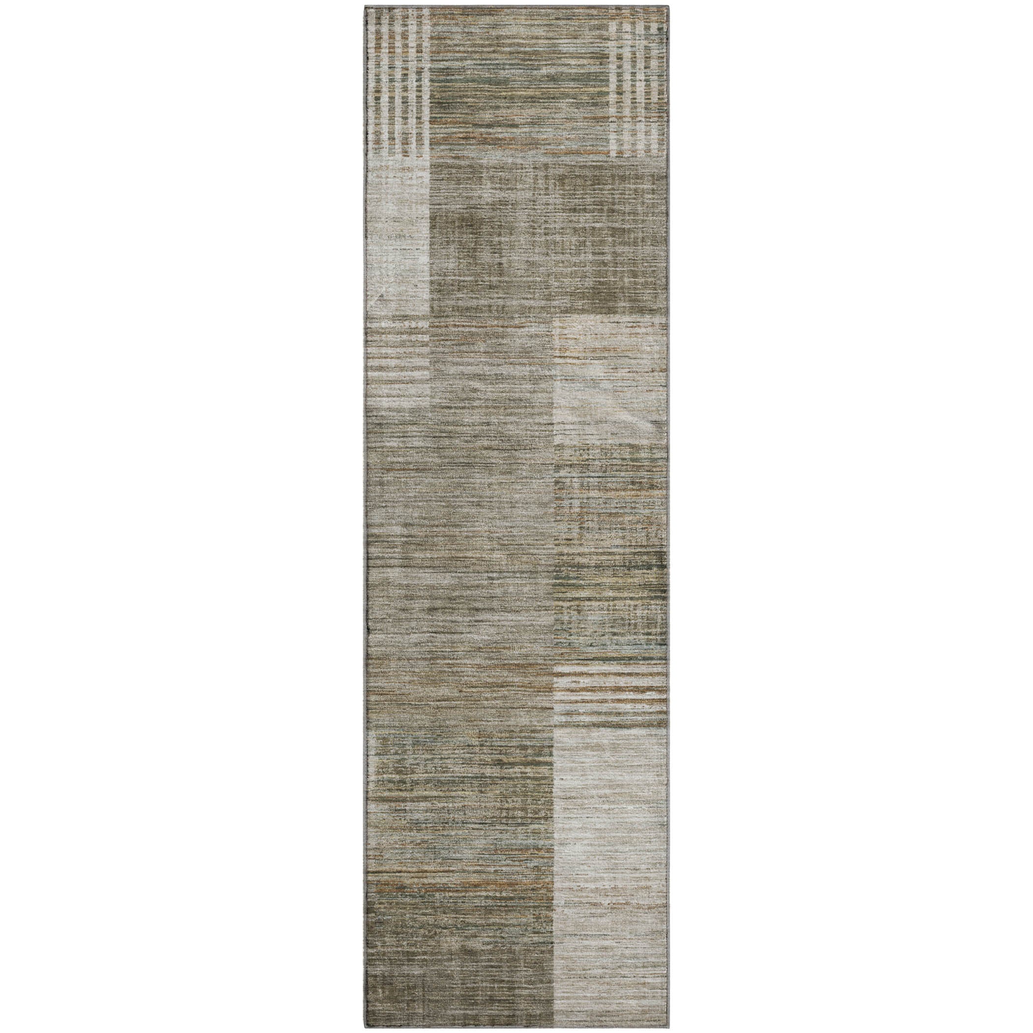 Porto Machine Washable Transitional Pewter Gray Rug 2'3" x 7'6" #shape_Runner