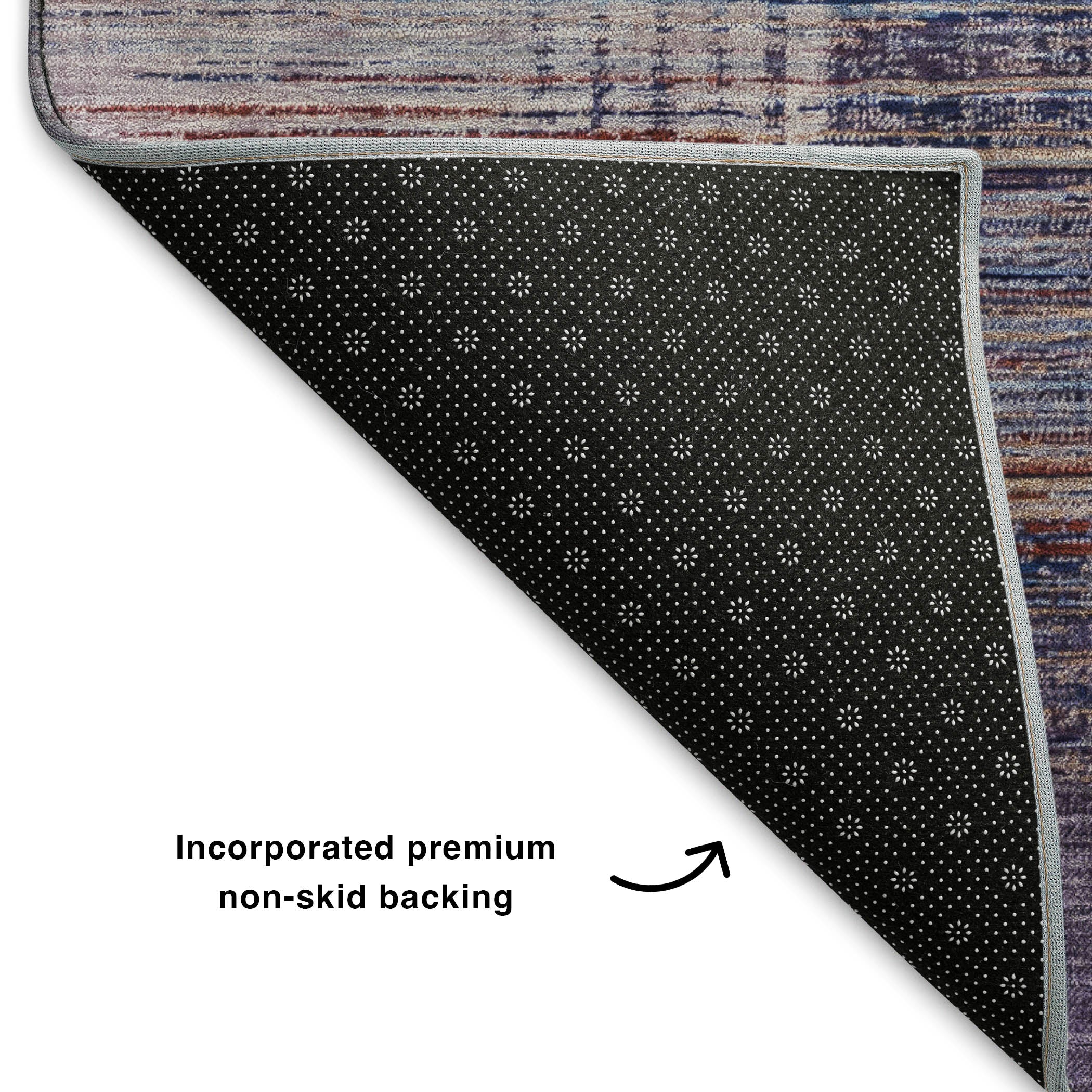 Porto Machine Washable Transitional Plum Purple Rug 1'8" x 2'6" #shape_Rectangle