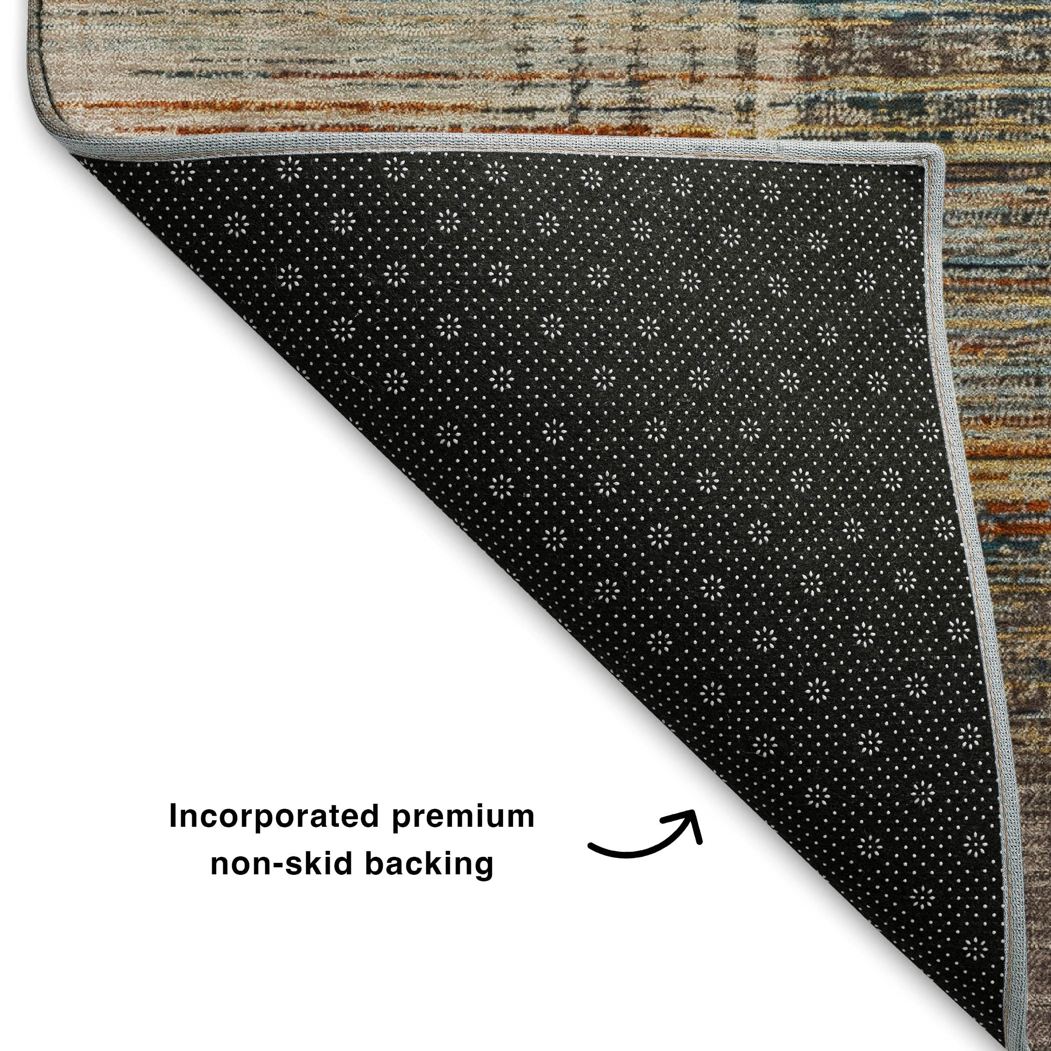 Porto Machine Washable Transitional Taupe Brown Rug 1'8" x 2'6" #shape_Rectangle