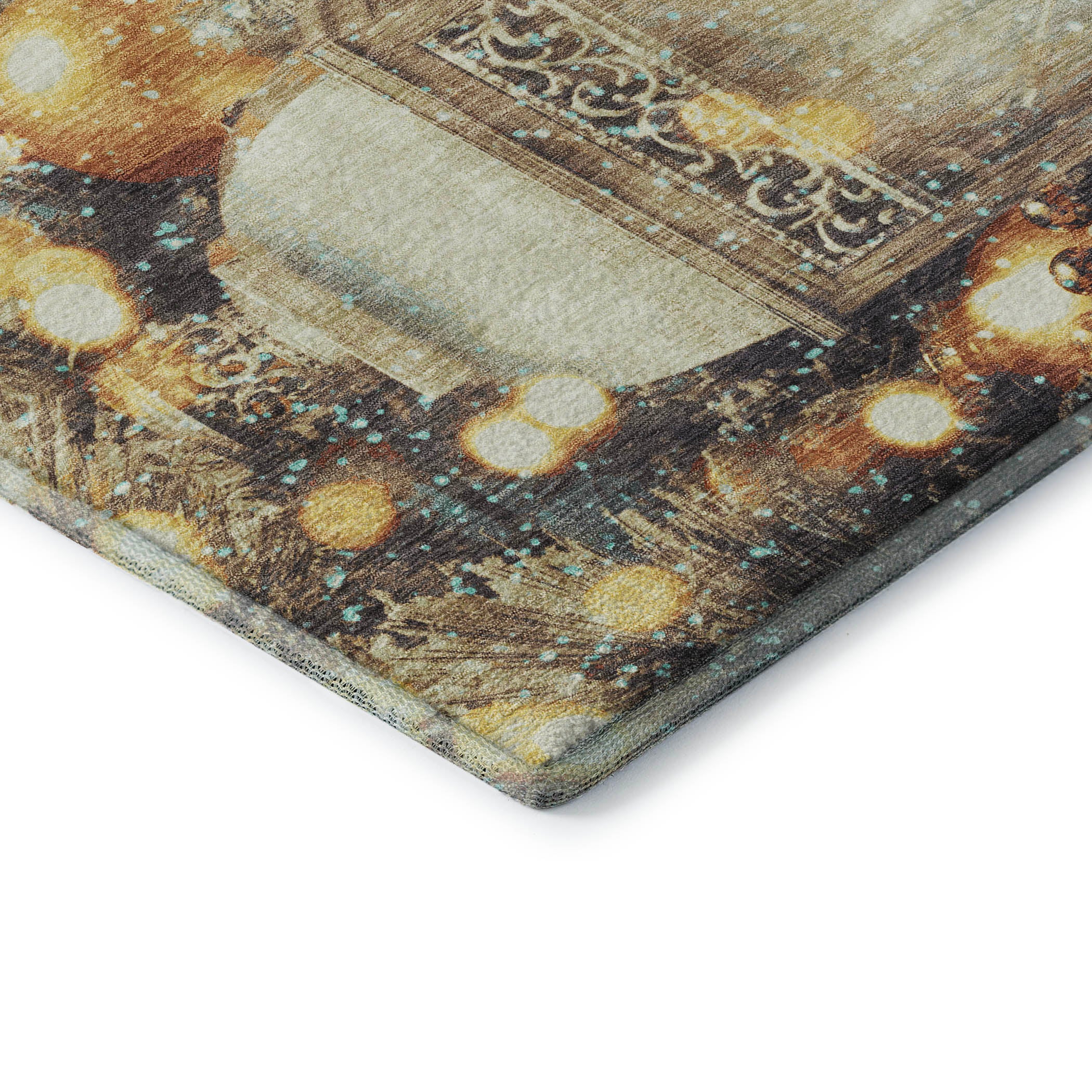 Rome Machine Washable Holiday Blue Rug 1'8" x 2'6" #shape_Rectangle