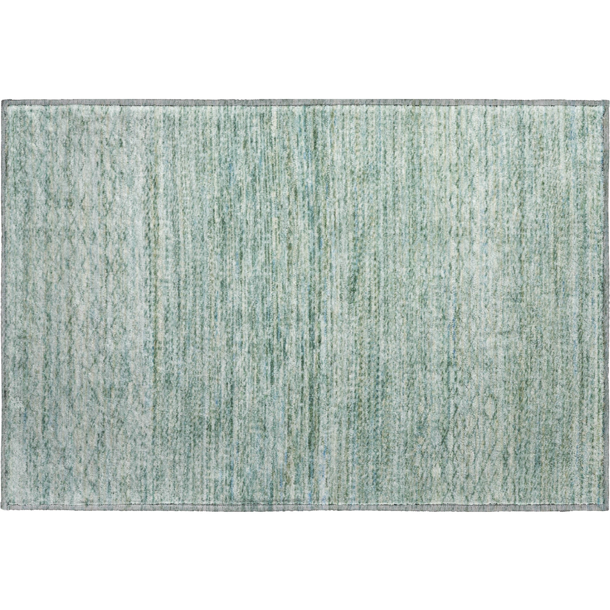 Sintra Machine Washable Transitional Aqua Teal Rug 1'8" x 2'6" #shape_Rectangle