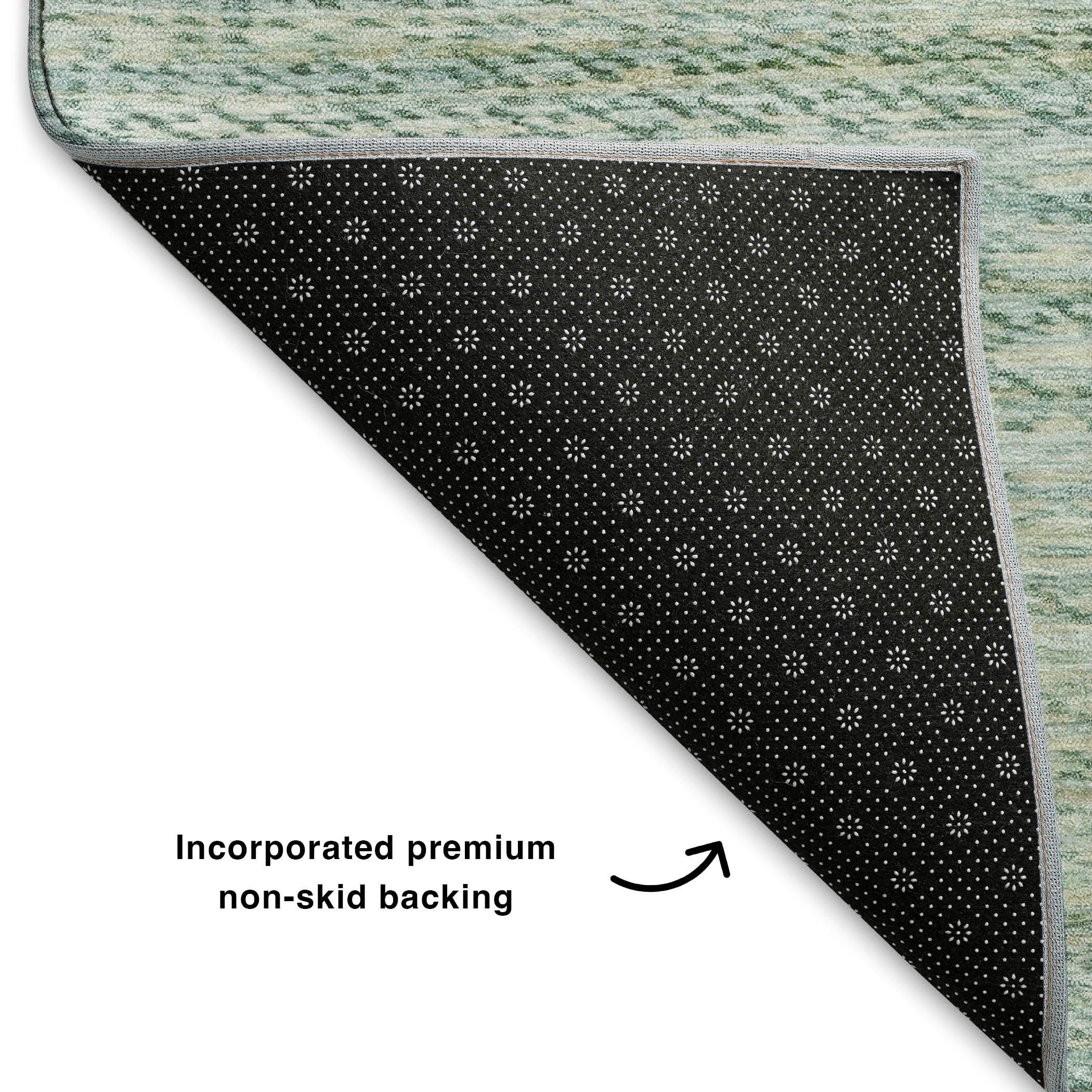 Sintra Machine Washable Transitional Aqua Teal Rug 1'8" x 2'6" #shape_Rectangle
