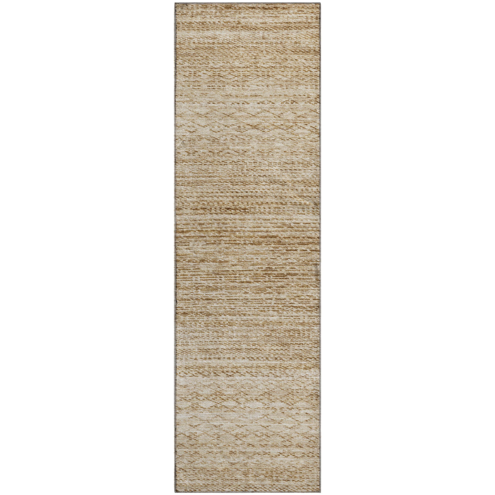 Sintra Machine Washable Transitional Beige Brown Rug 2'3" x 7'6" #shape_Runner