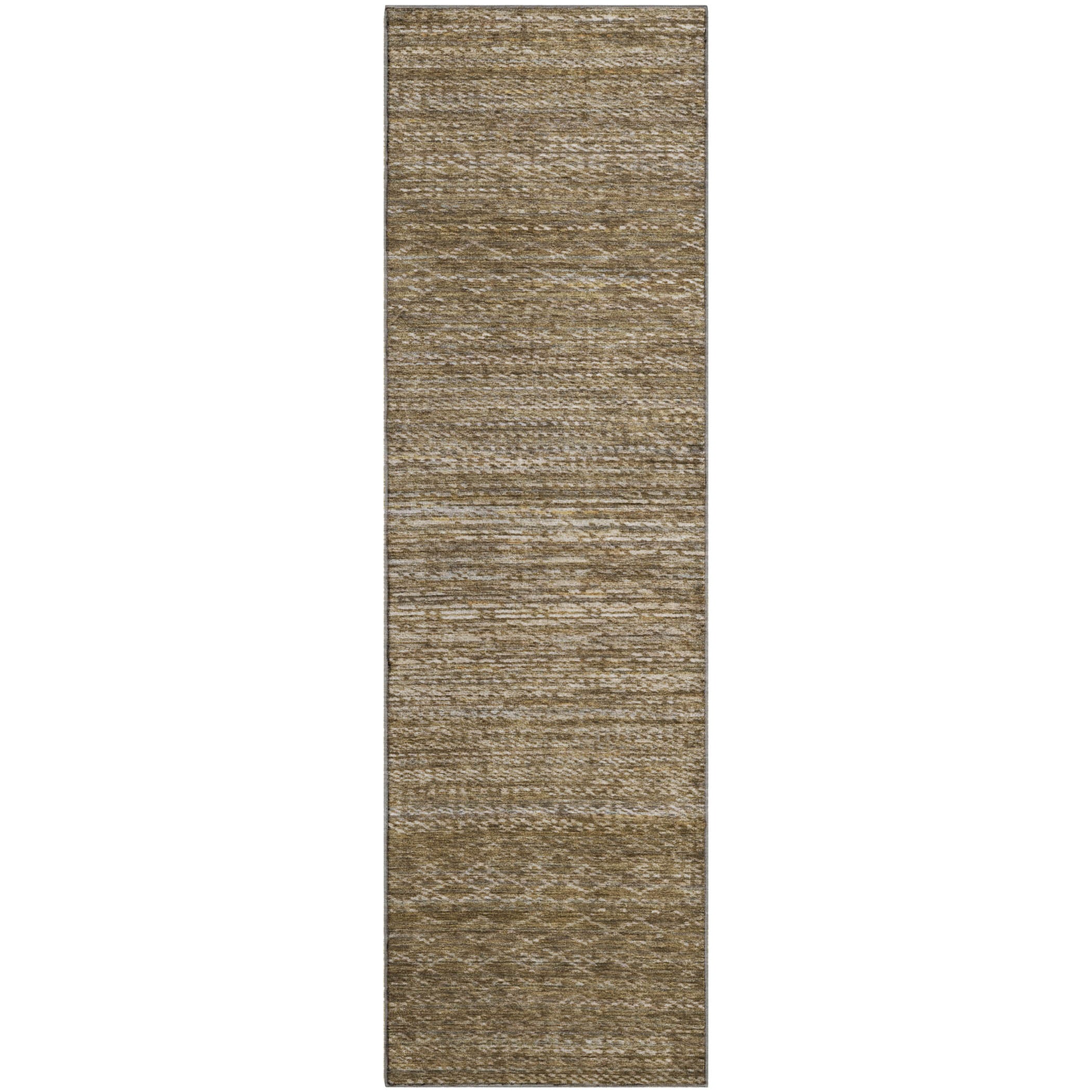 Sintra Machine Washable Transitional Chocolate Brown Rug 2'3" x 7'6" #shape_Runner