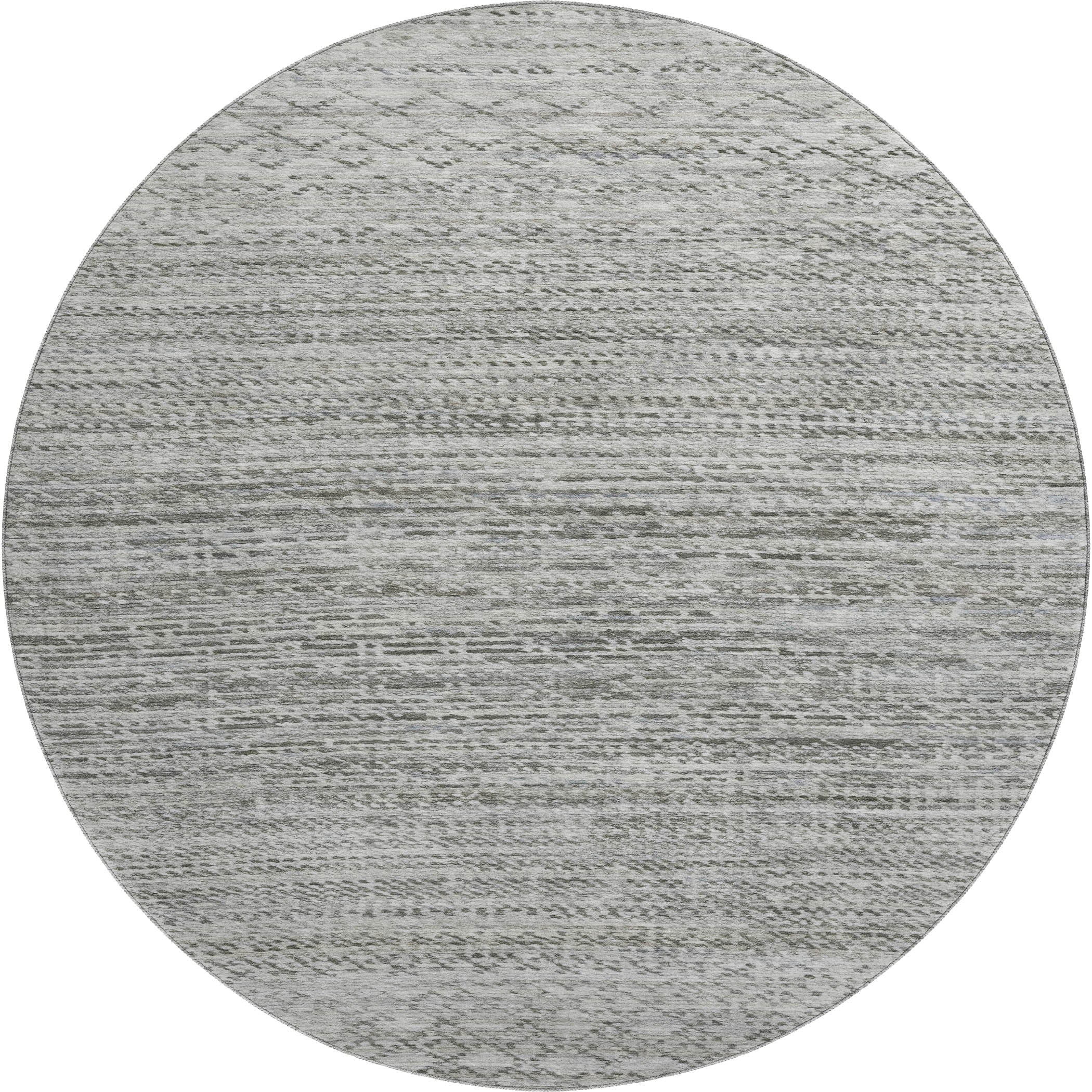 Sintra Machine Washable Transitional Gray Rug 8' x 8' #shape_Round