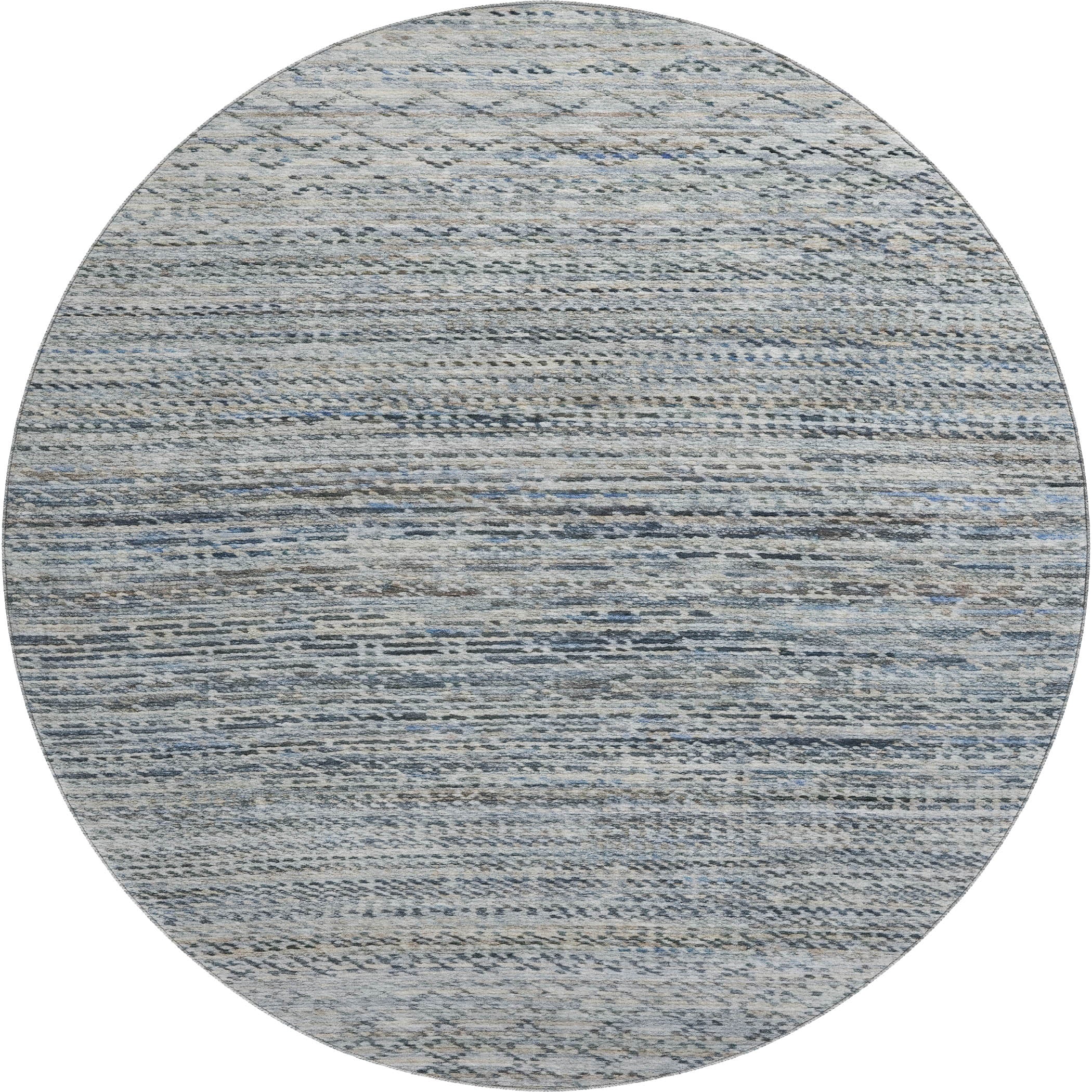 Sintra Machine Washable Transitional Linen Ivory Rug 8' x 8' #shape_Round