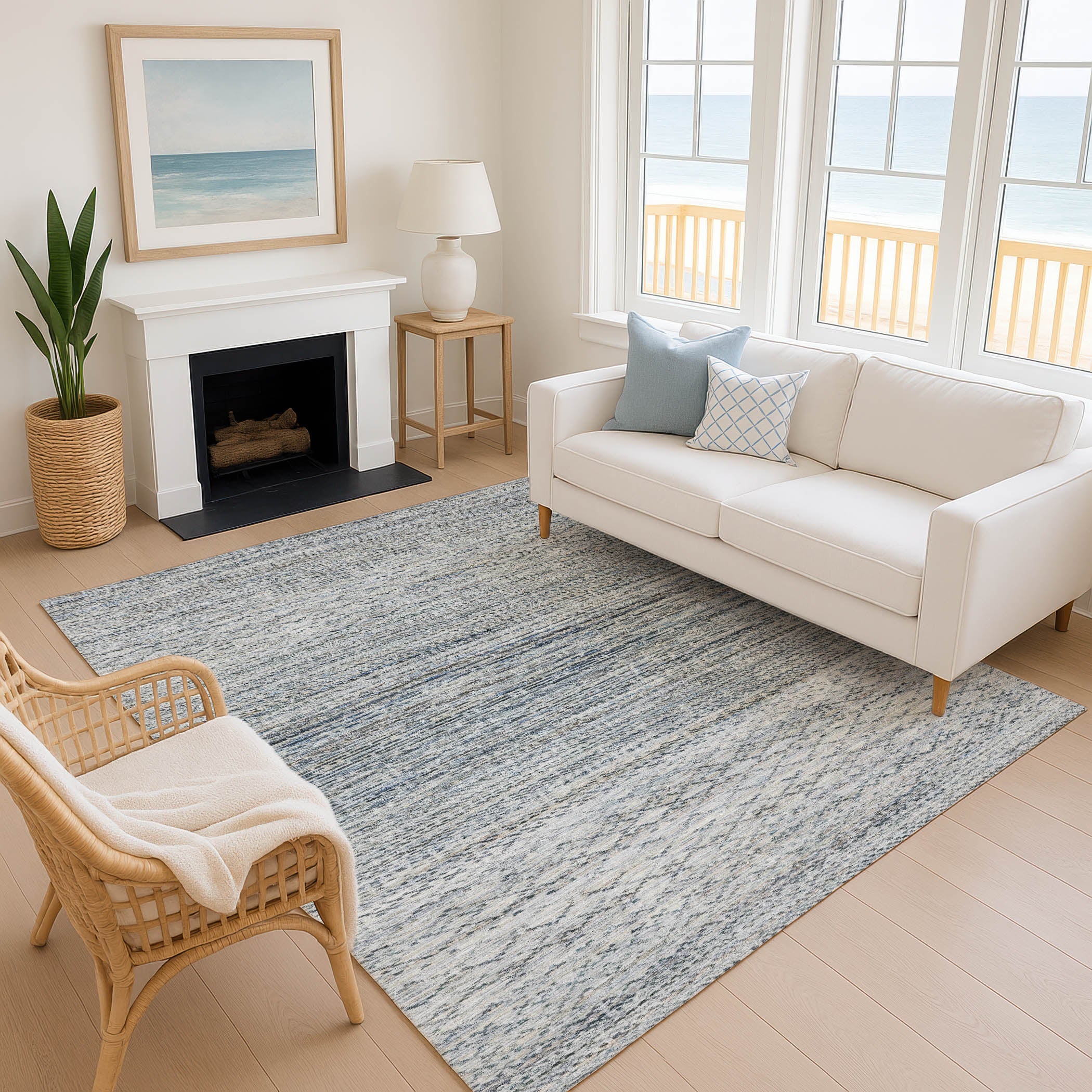 Sintra Machine Washable Transitional Linen Ivory Rug 2'6" x 3'10" #shape_Rectangle