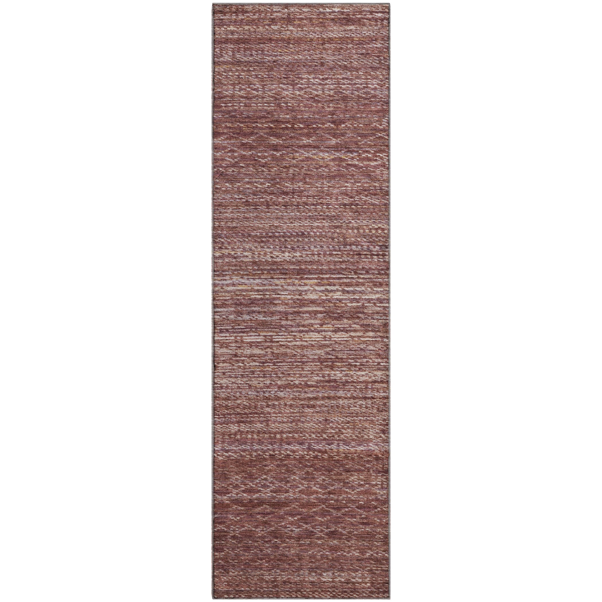 Sintra Machine Washable Transitional Merlot Red Rug 2'3" x 7'6" #shape_Runner