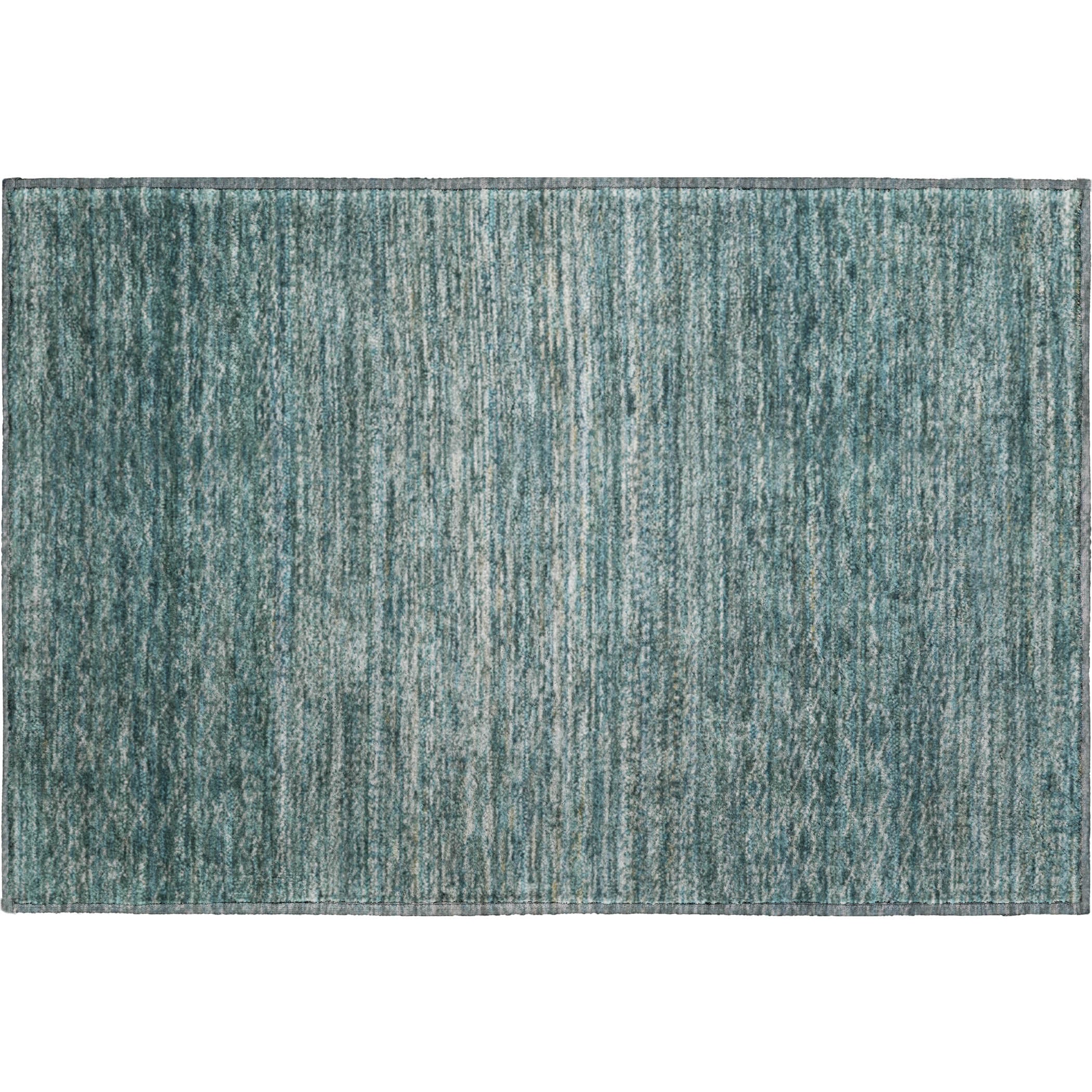 Sintra Machine Washable Transitional Teal Rug 1'8" x 2'6" #shape_Rectangle