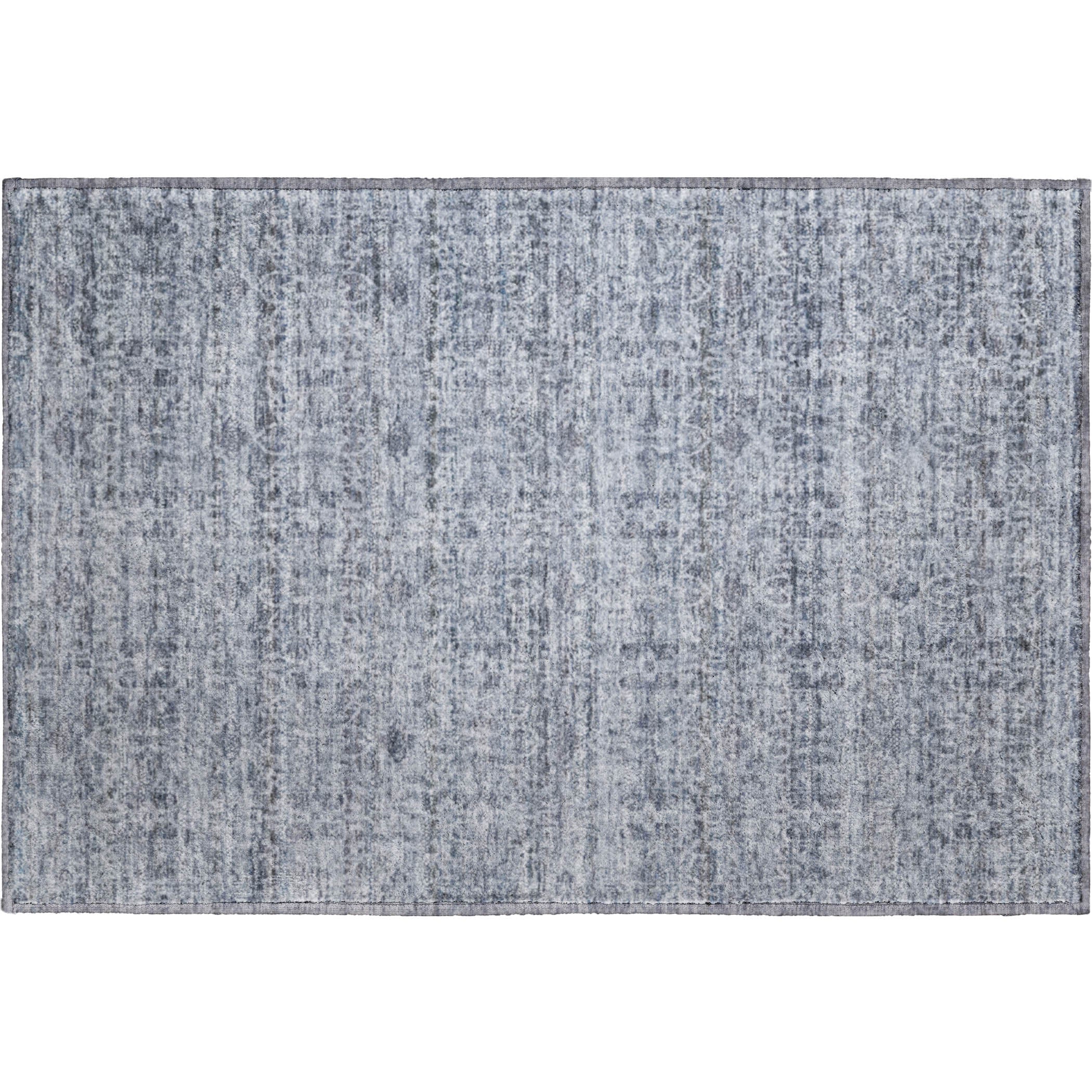 Hoi An Machine Washable Transitional Blue Rug 1'8" x 2'6" #shape_Rectangle