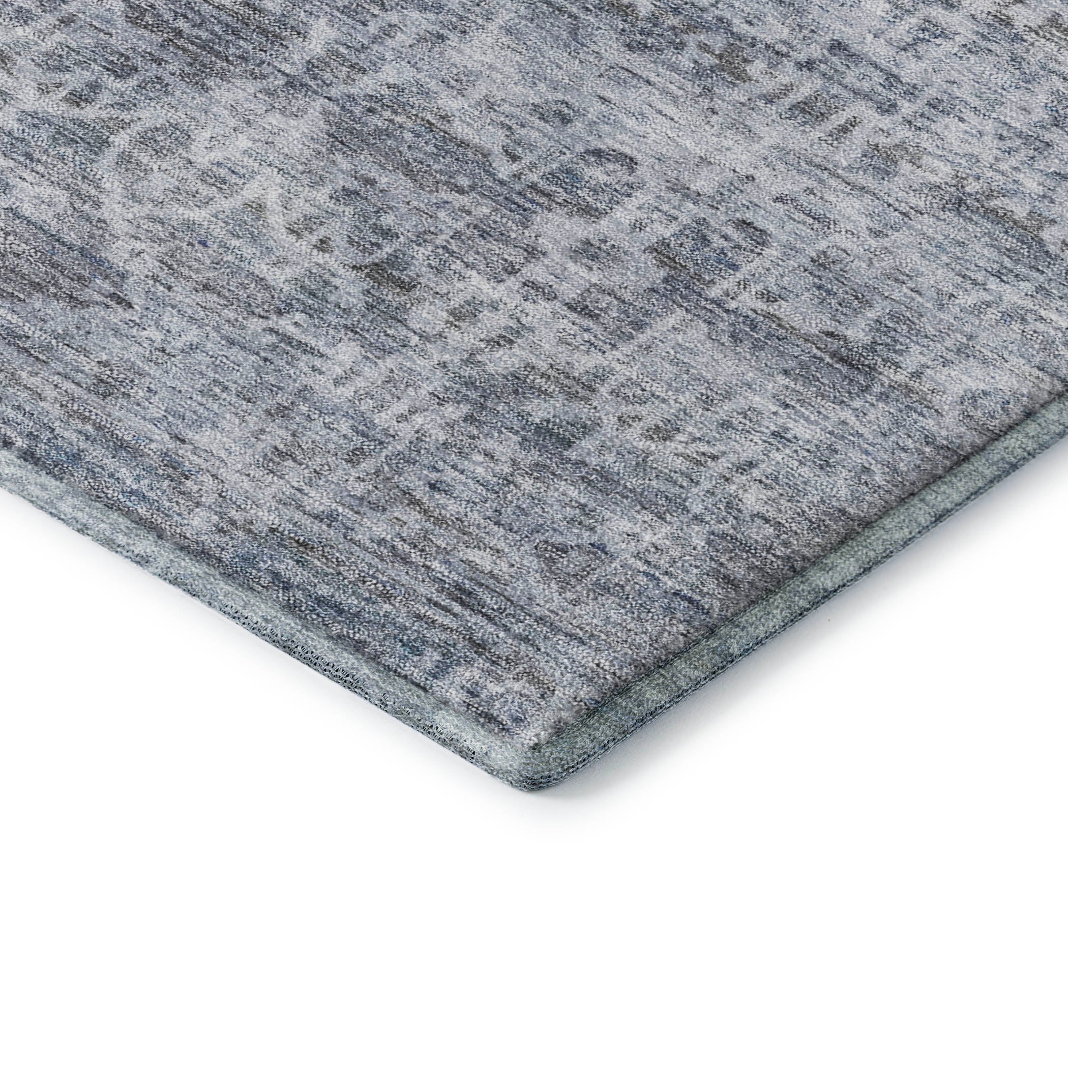 Hoi An Machine Washable Transitional Blue Rug 1'8" x 2'6" #shape_Rectangle
