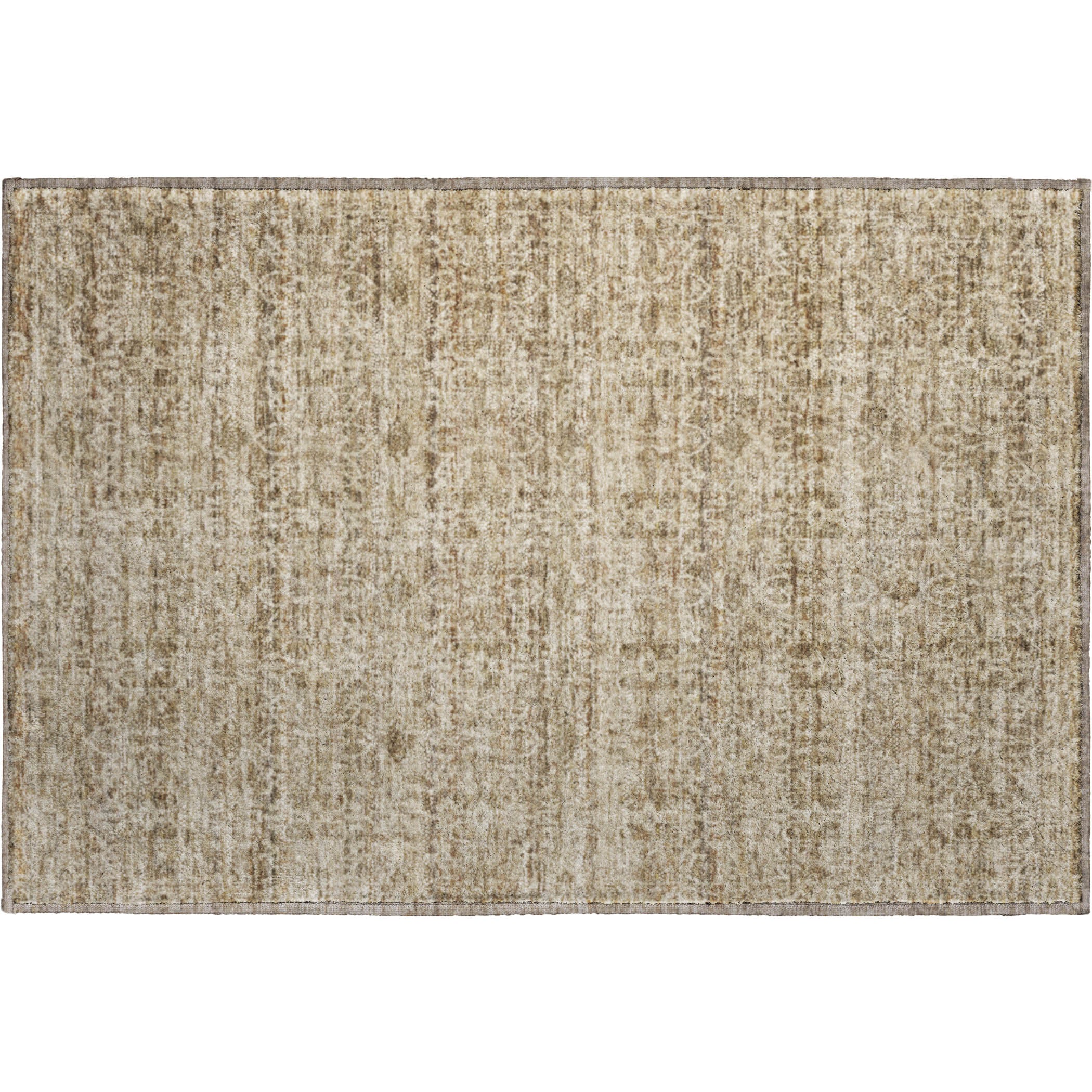 Hoi An Machine Washable Transitional Brown Rug 1'8" x 2'6" #shape_Rectangle