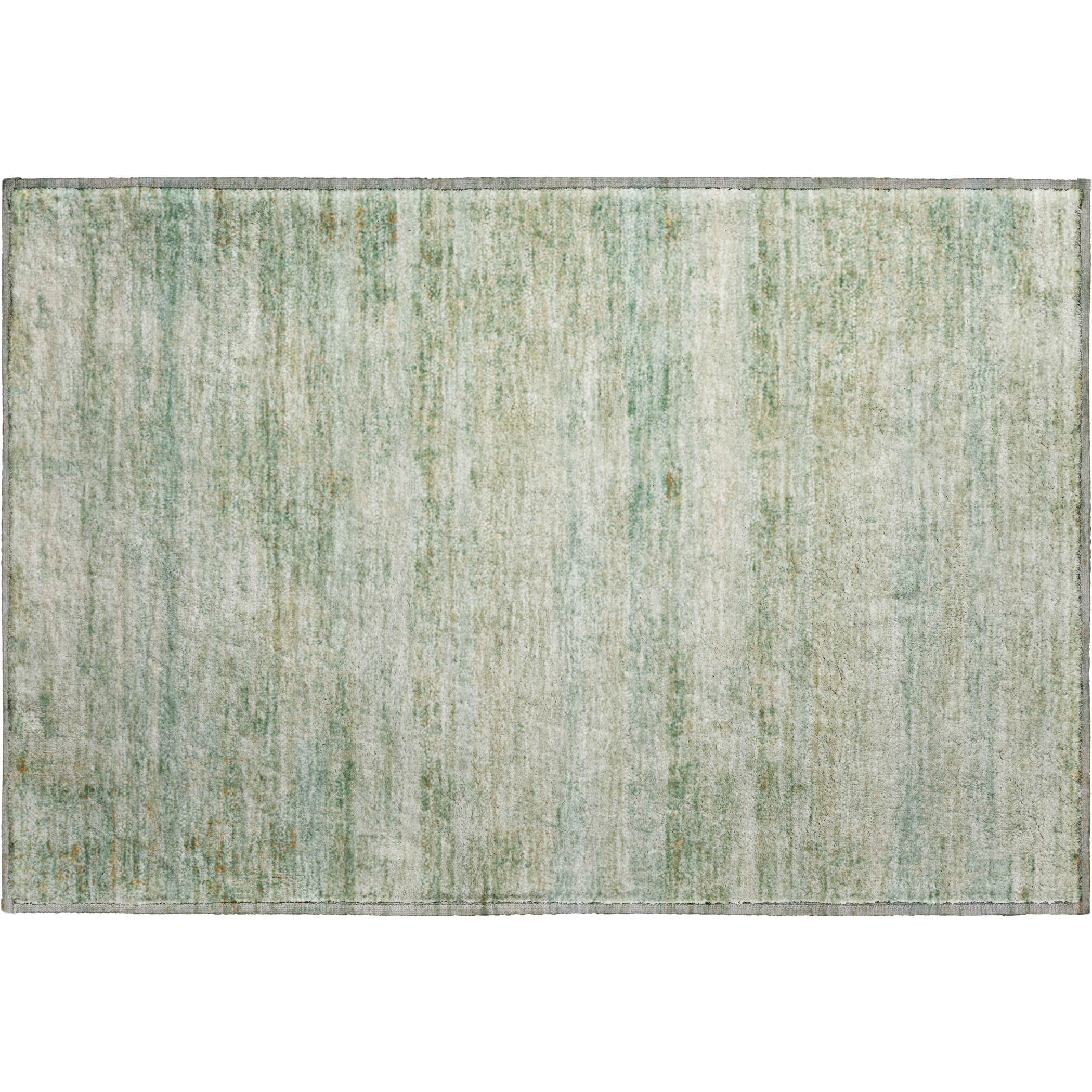 Lucerne Machine Washable Transitional Green Rug 1'8" x 2'6" #shape_Rectangle