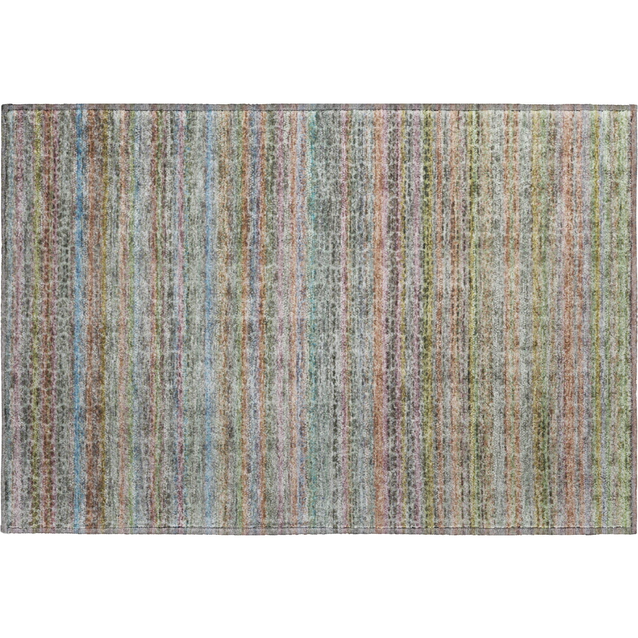 Tbilisi Machine Washable Transitional Aqua Teal Rug 1'8" x 2'6" #shape_Rectangle