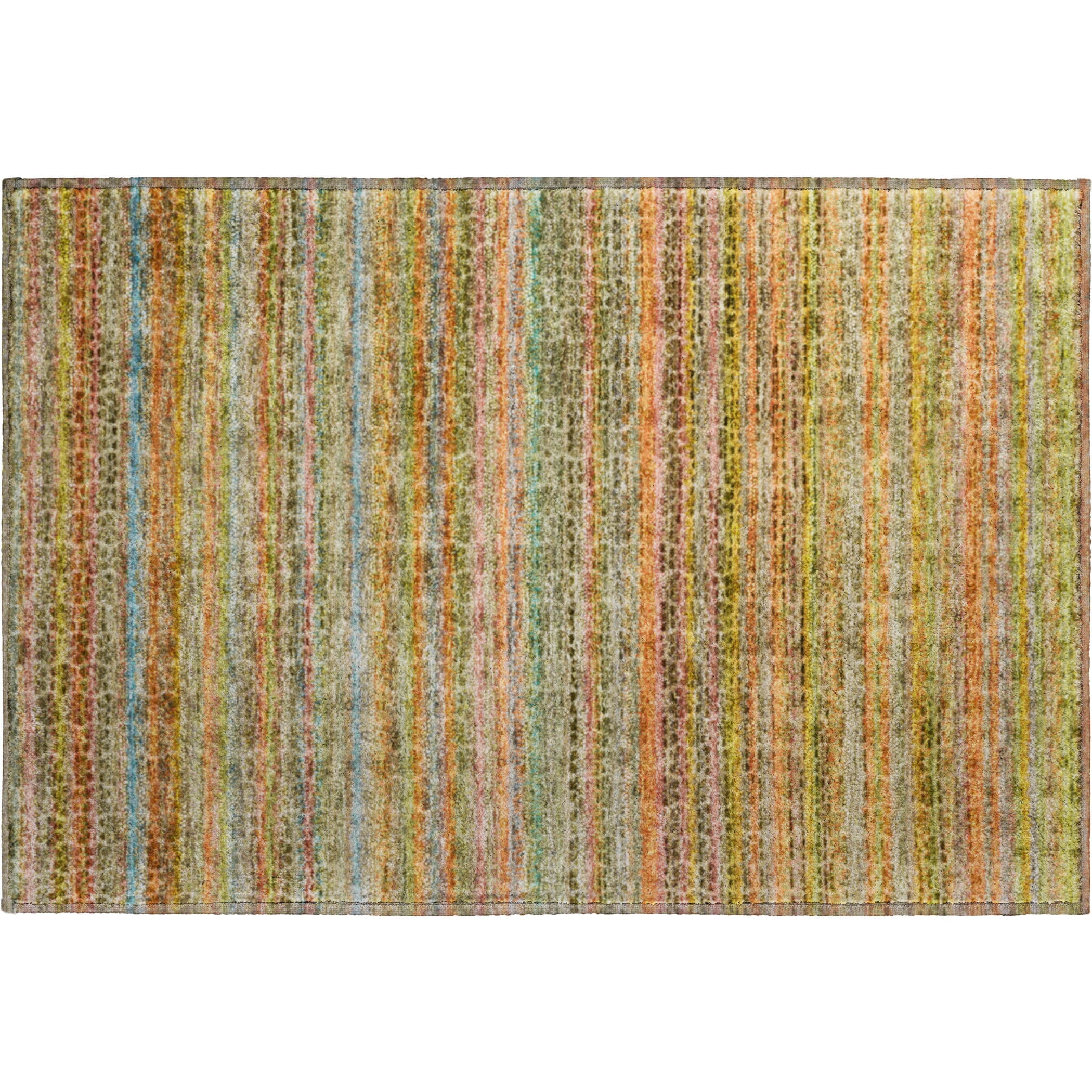 Tbilisi Machine Washable Transitional Coral Orange Rug 1'8" x 2'6" #shape_Rectangle
