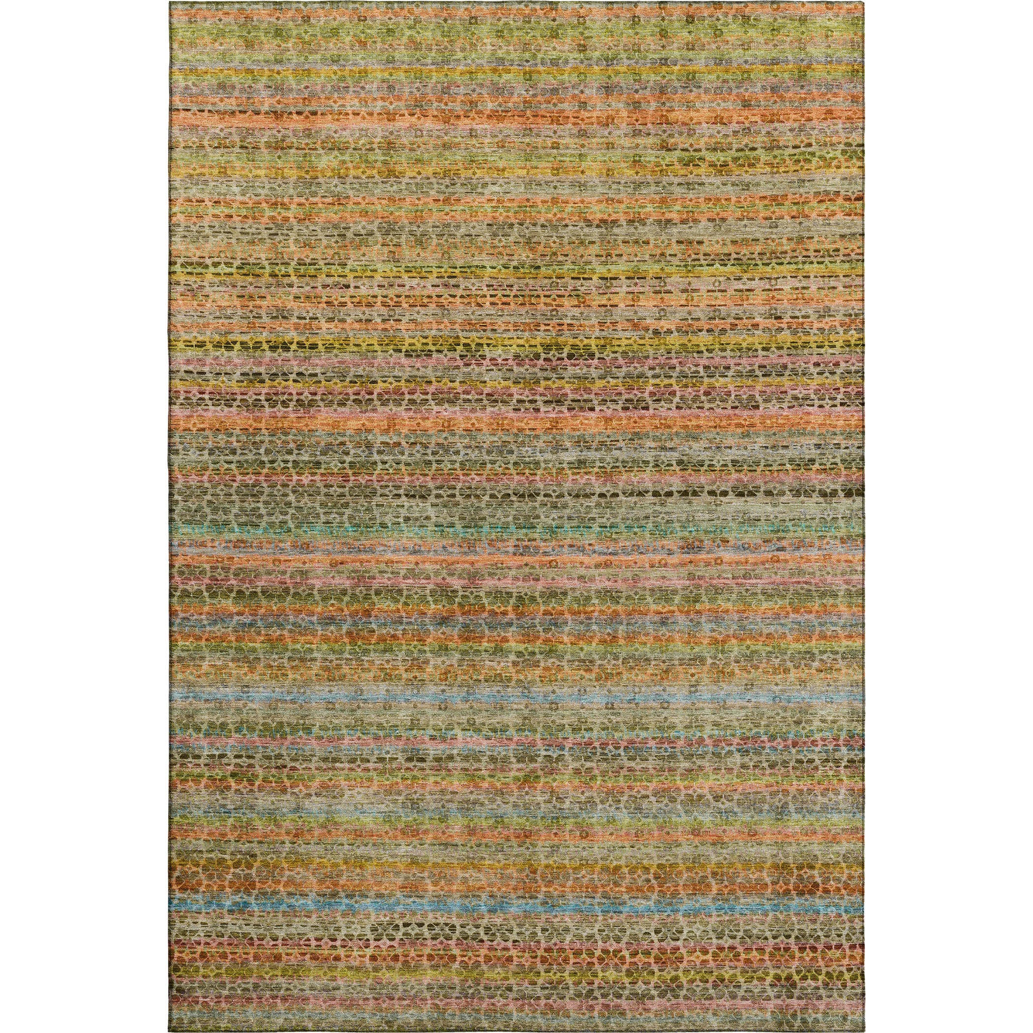 Tbilisi Machine Washable Transitional Coral Orange Rug 2'6" x 3'10" #shape_Rectangle
