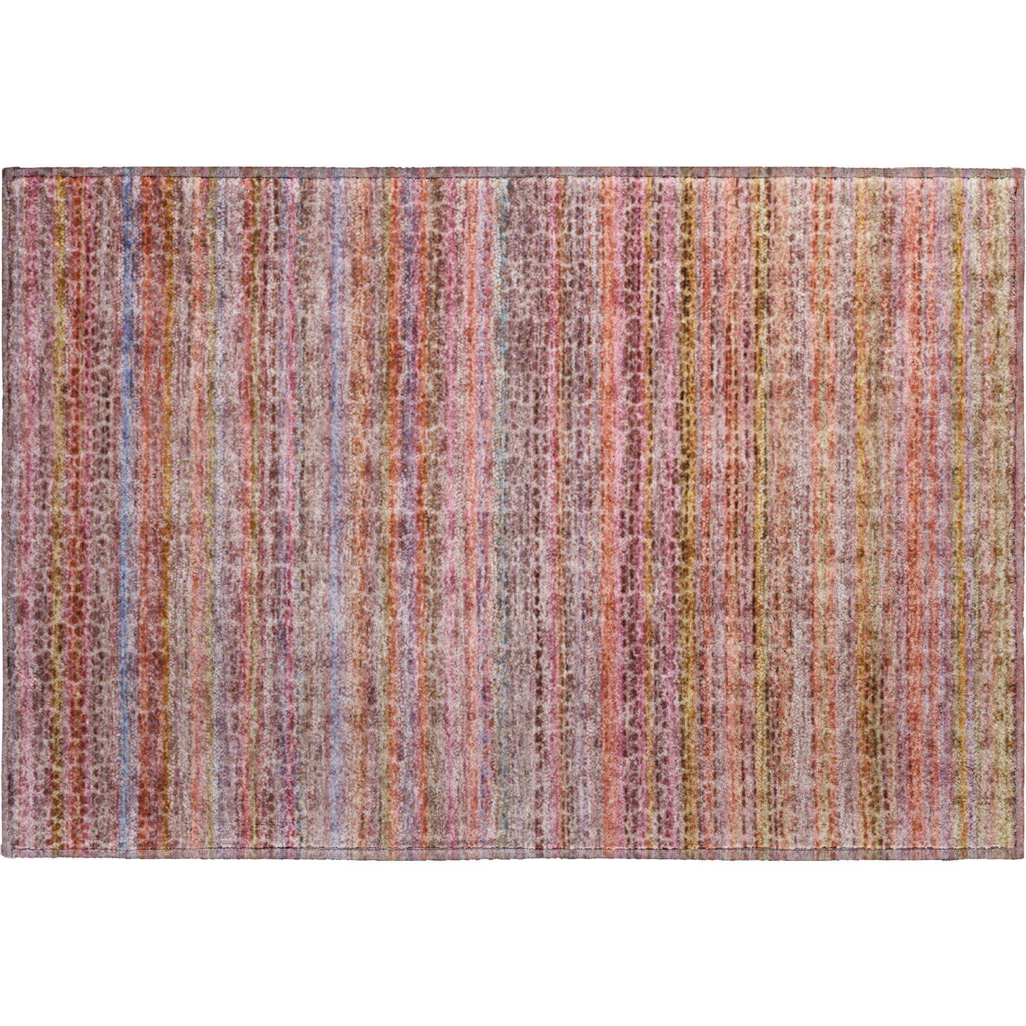 Tbilisi Machine Washable Transitional Pink Rug 1'8" x 2'6" #shape_Rectangle