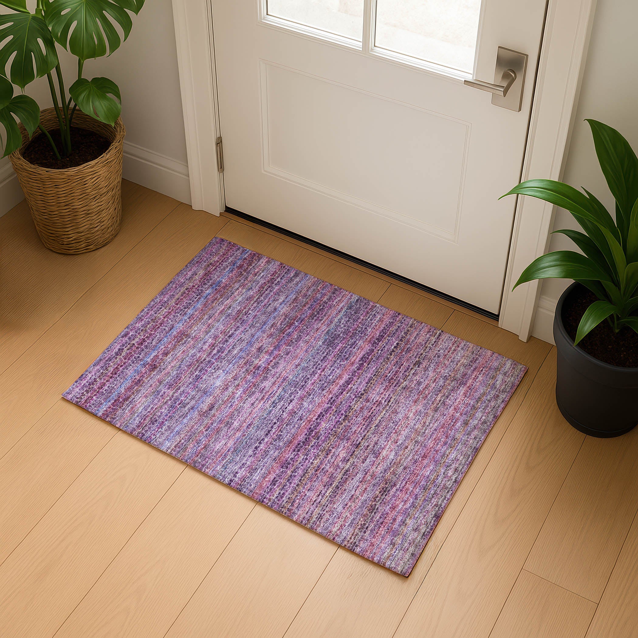Tbilisi Machine Washable Transitional Purple Rug 1'8" x 2'6" #shape_Rectangle