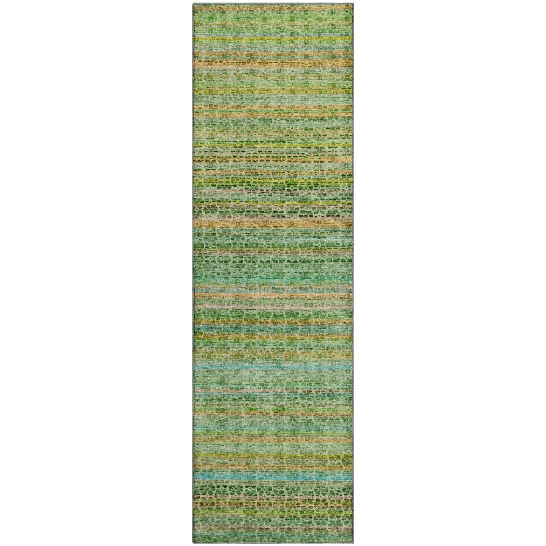 Tbilisi Machine Washable Transitional Teal Rug 2'3" x 7'6" #shape_Runner