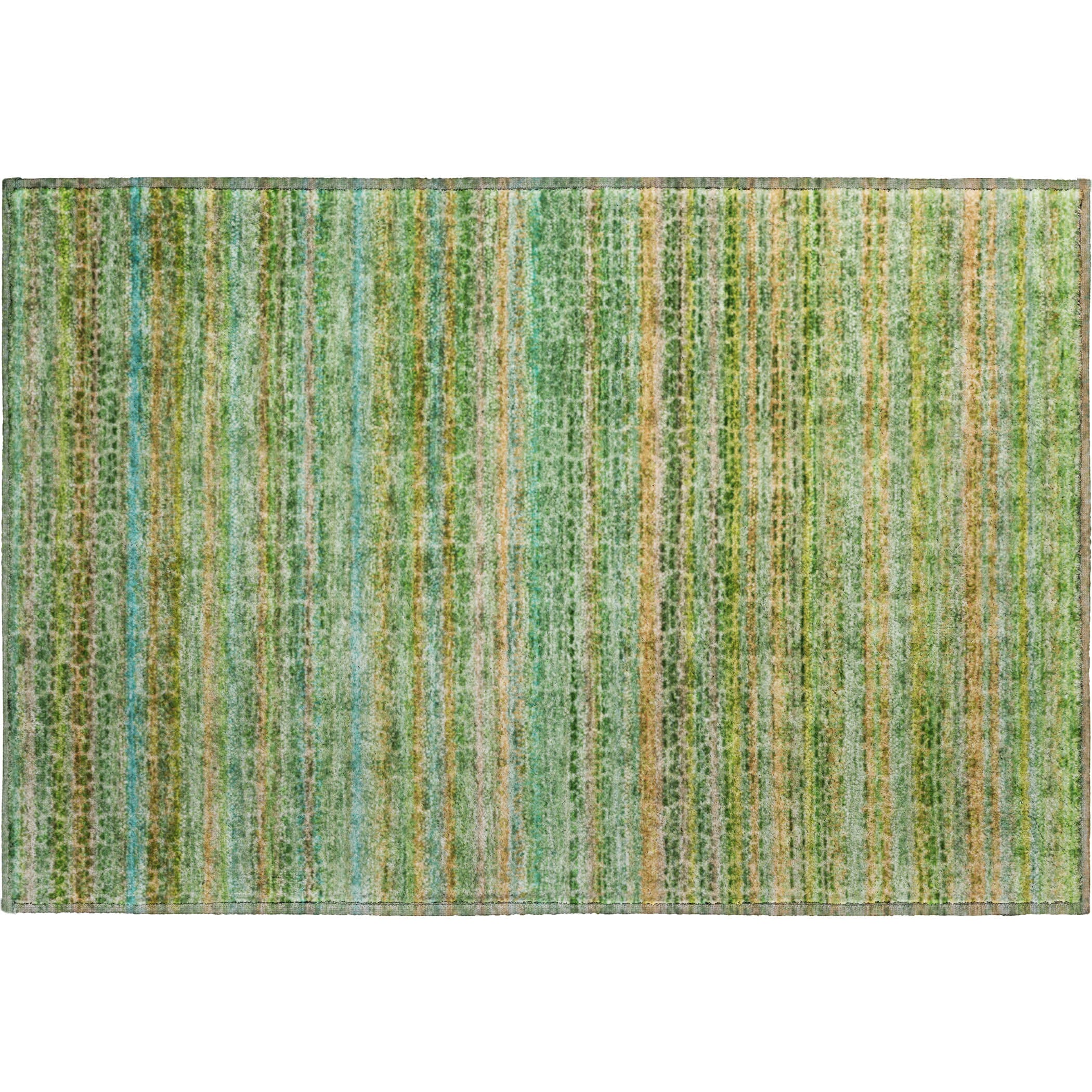 Tbilisi Machine Washable Transitional Teal Rug 1'8" x 2'6" #shape_Rectangle
