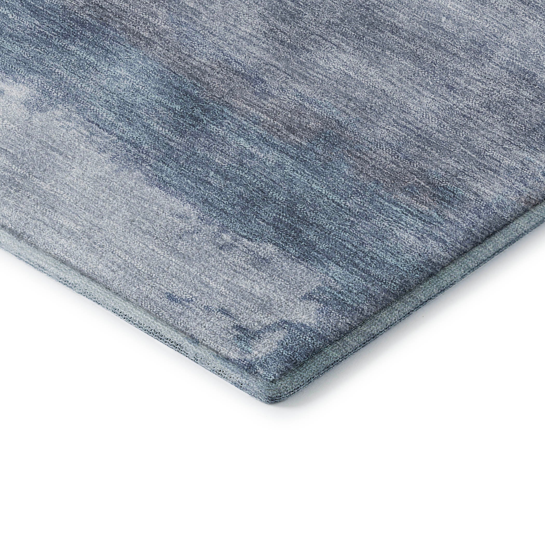 Lisbon Machine Washable Transitional Blue Rug 1'8" x 2'6" #shape_Rectangle